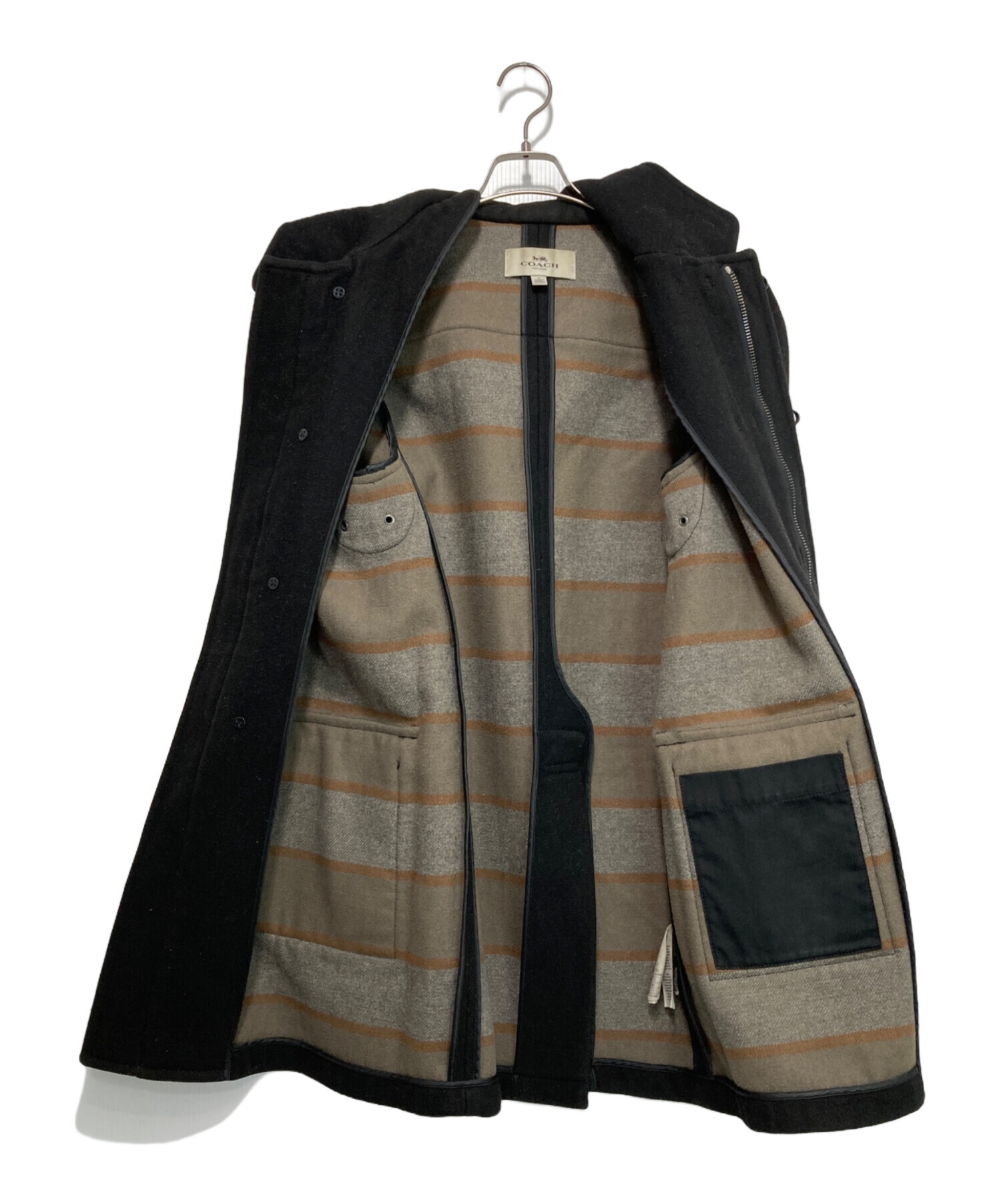 中古・古着通販】COACH (コーチ) ダッフルコート ブラック サイズ:S