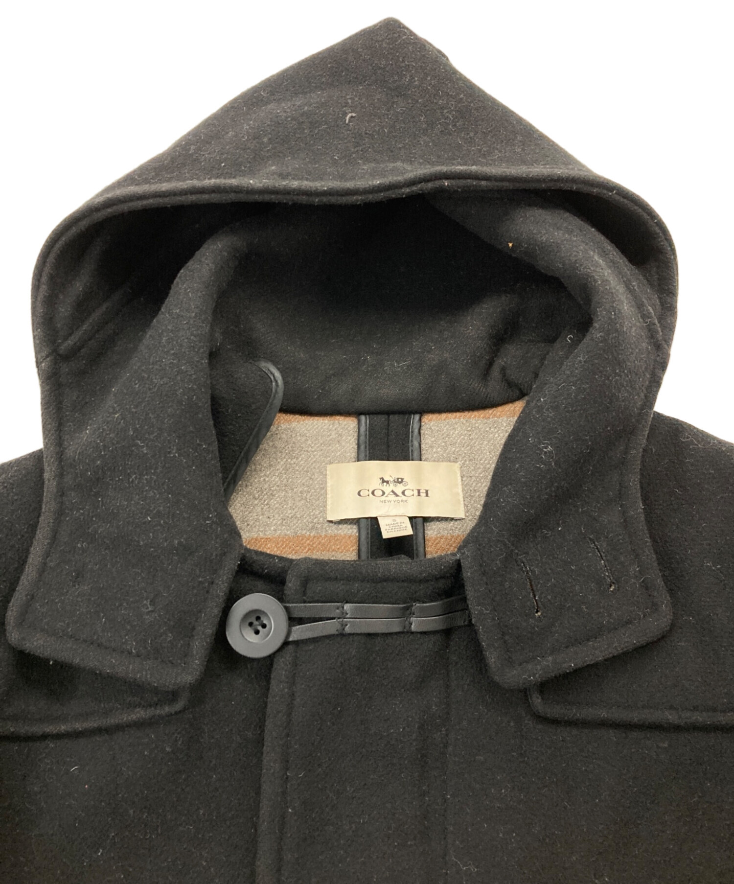 中古・古着通販】COACH (コーチ) ダッフルコート ブラック サイズ:S