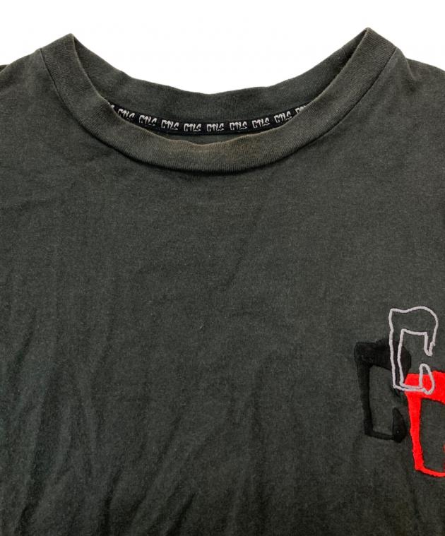 中古・古着通販】CVTVLIST (カタリスト) 刺繍Tシャツ ブラック サイズ