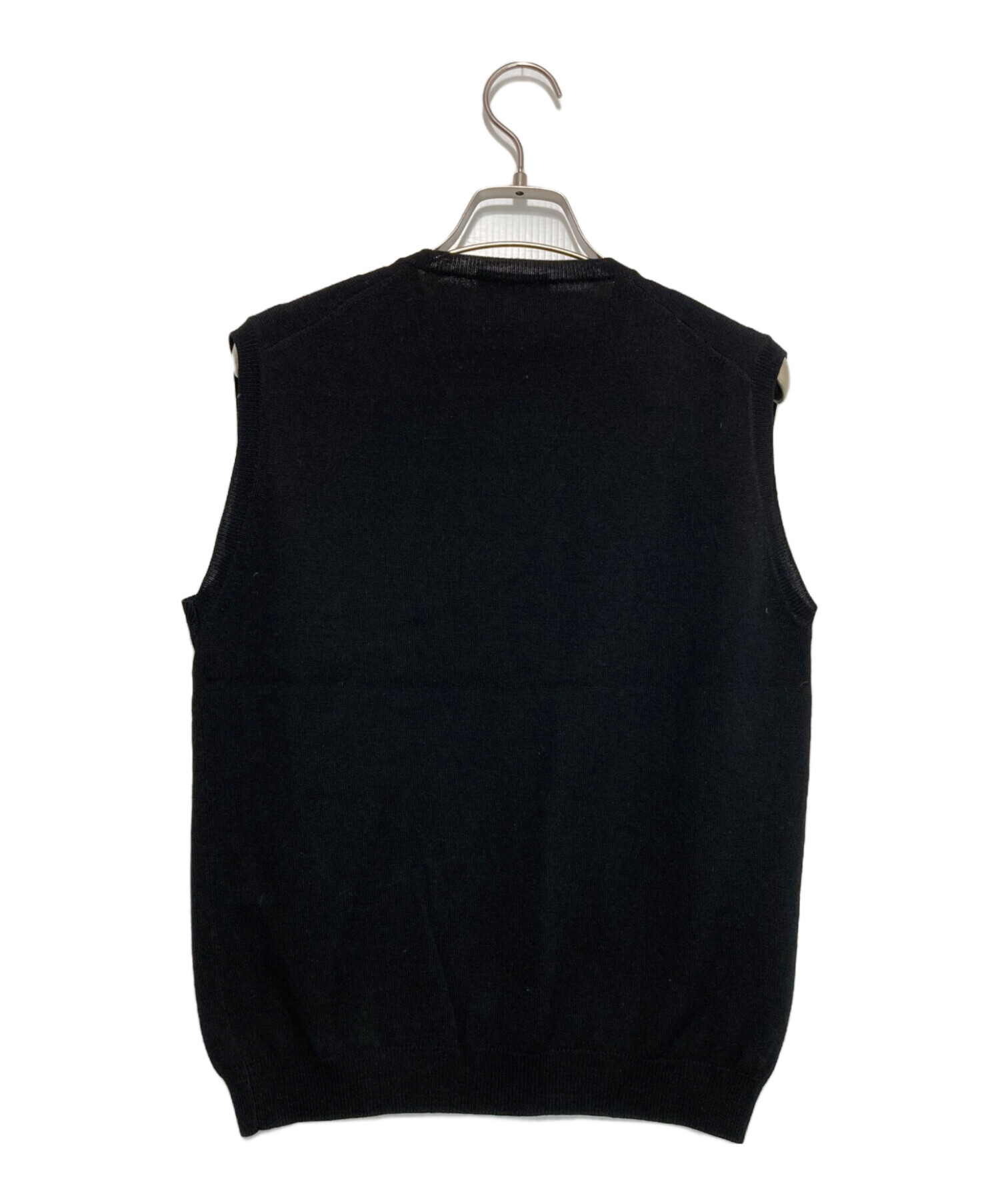 プラダ PRADA ニット タグ付 薄手 ウール ブラック 46 中古・古着通販】PRADA (プラダ) ウールニットベスト ブラック