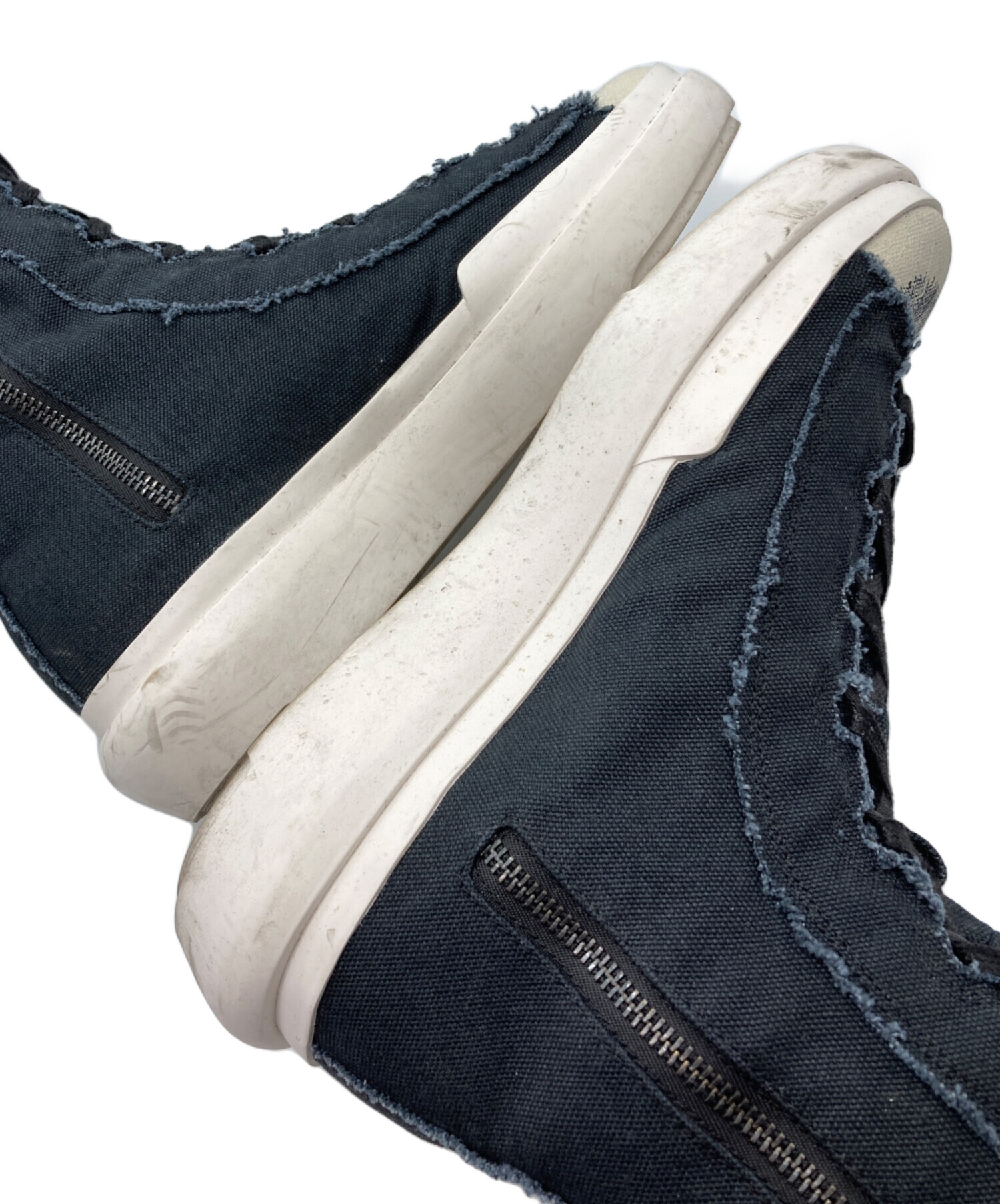 中古・古着通販】Y-3 (ワイスリー) Nizza distressed boot ブラック