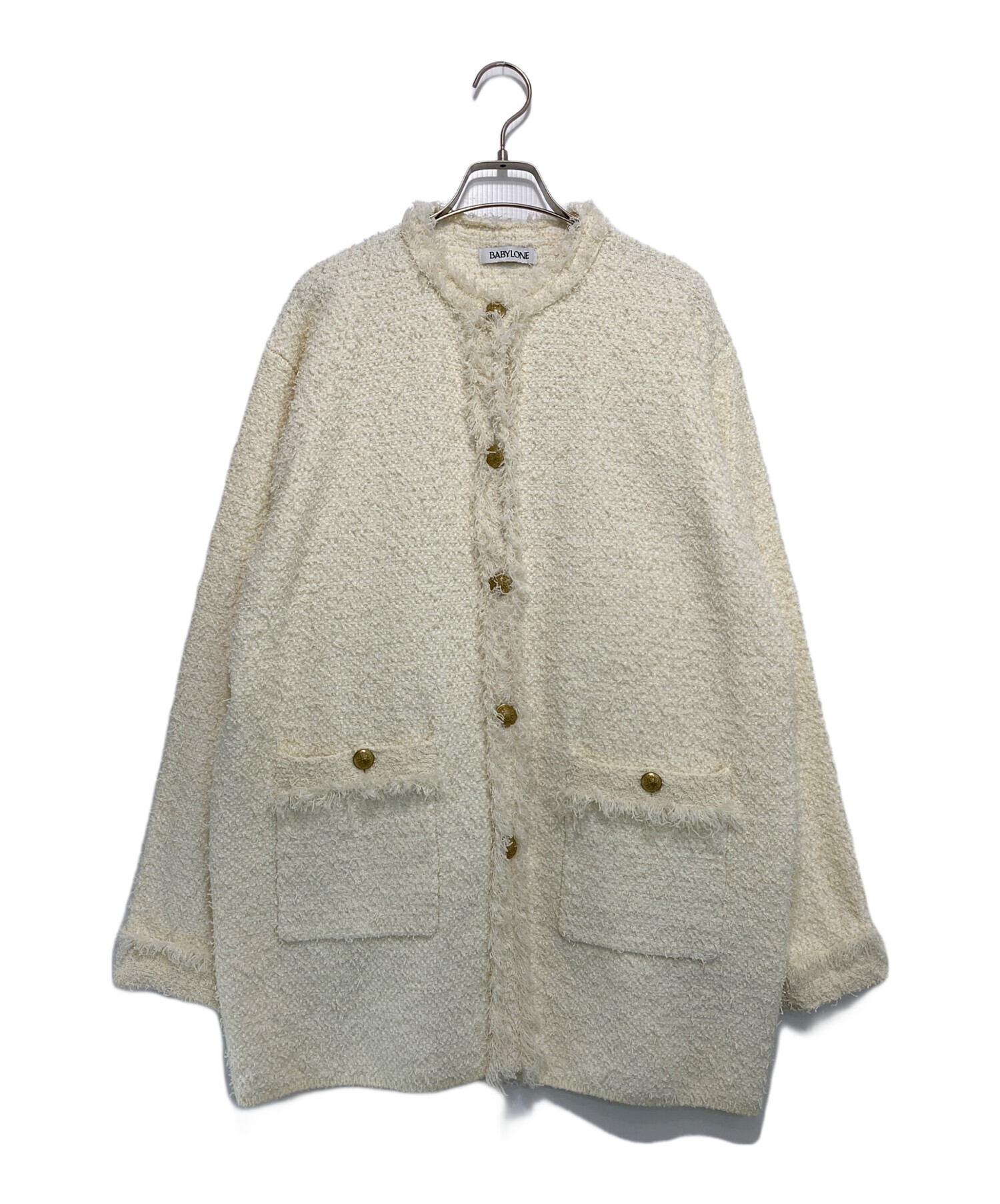 中古・古着通販】BABYLONE (バビロン) ツイードニットジャケット