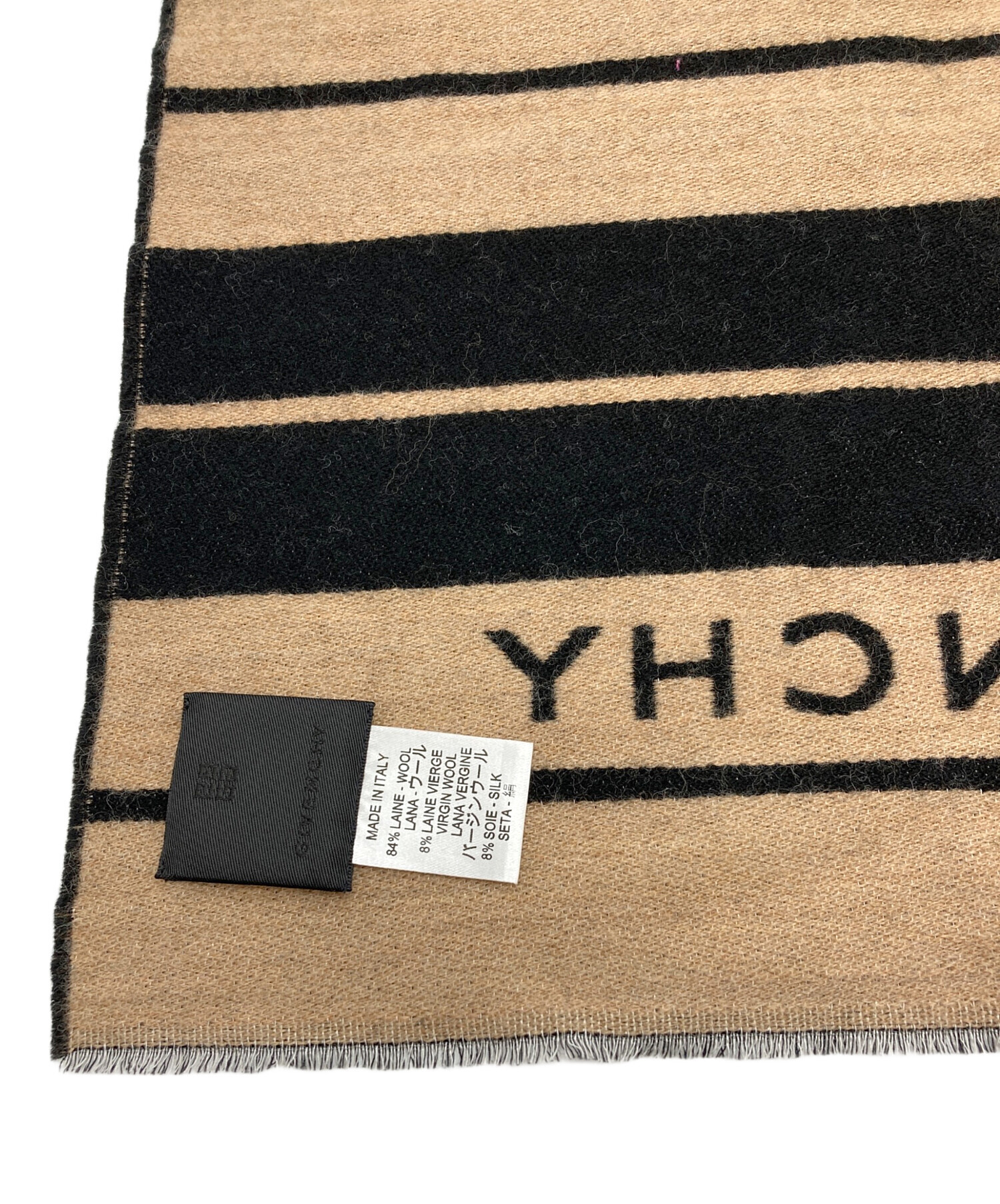 中古・古着通販】GIVENCHY (ジバンシィ) ロゴストール ベージュ サイズ