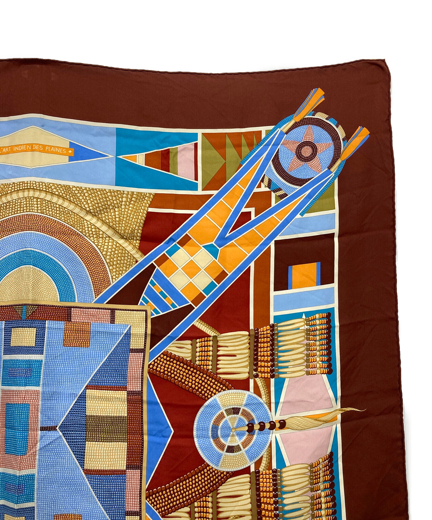 エルメス　草原のインディアンアート 中古・古着通販】HERMES (エルメス) カレ90 L'ART INDIEN DES