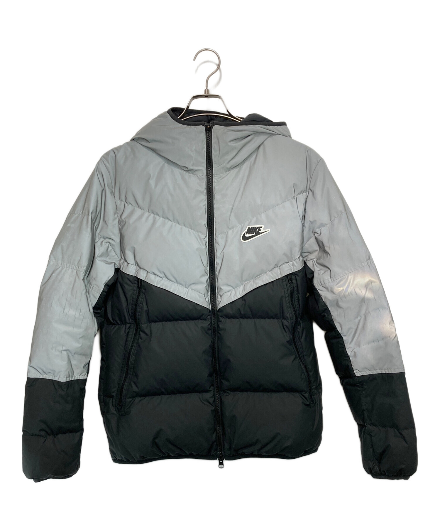 中古・古着通販】NIKE (ナイキ) リフレクターダウンジャケット グレー 