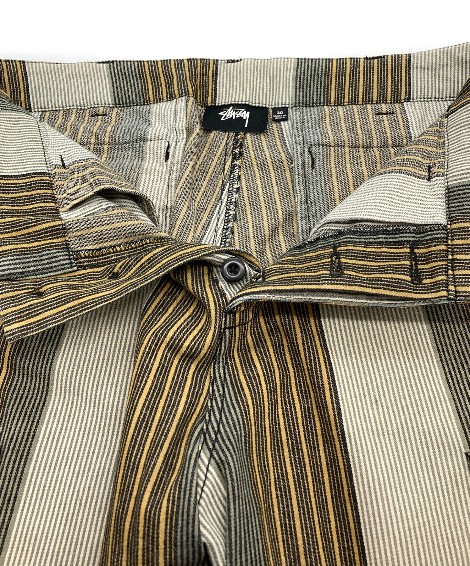 中古・古着通販】stussy (ステューシー) ストライプカーゴパンツ 