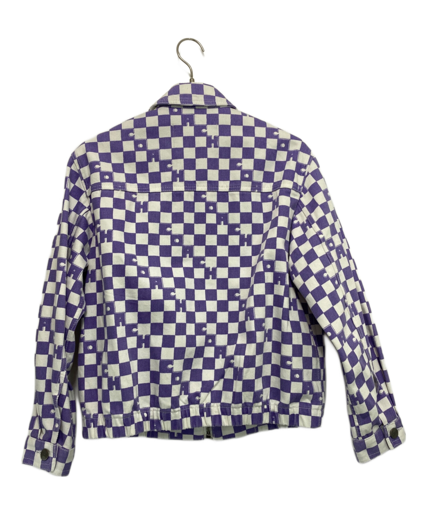 最終価格・COACHチェッカーボードデニムジャケット COACHチェッカーボードデニムジャケット 中古・古着通販】COACH