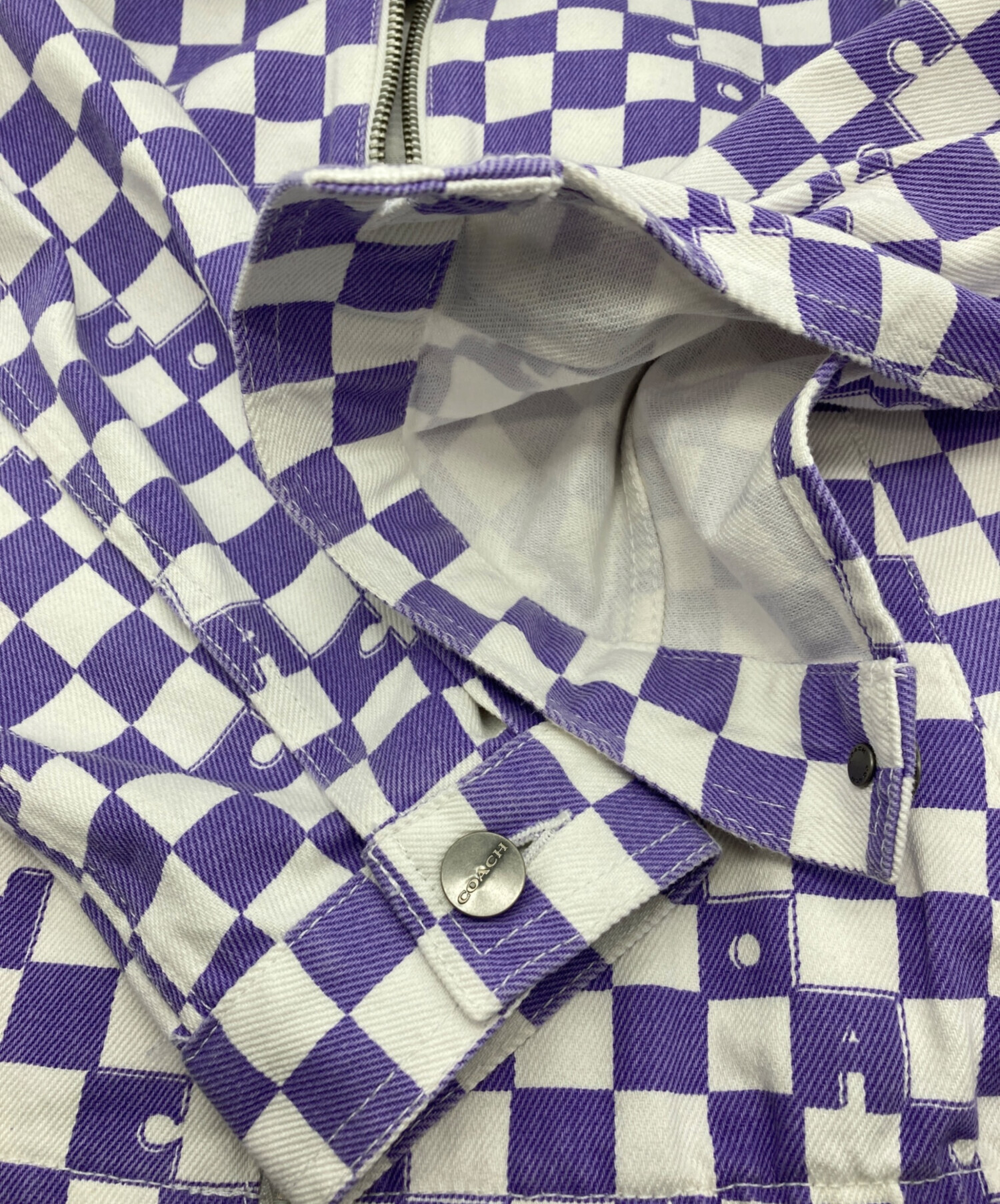 中古・古着通販】COACH (コーチ) チェッカーボードデニムジャケット