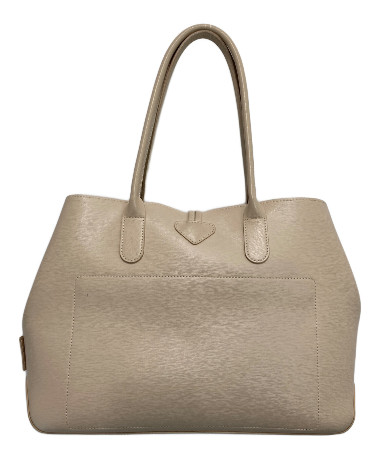 LONGCHAMP(ロンシャン) ハンドバッグ ロゾ ベージュ レザー 中古・古着 