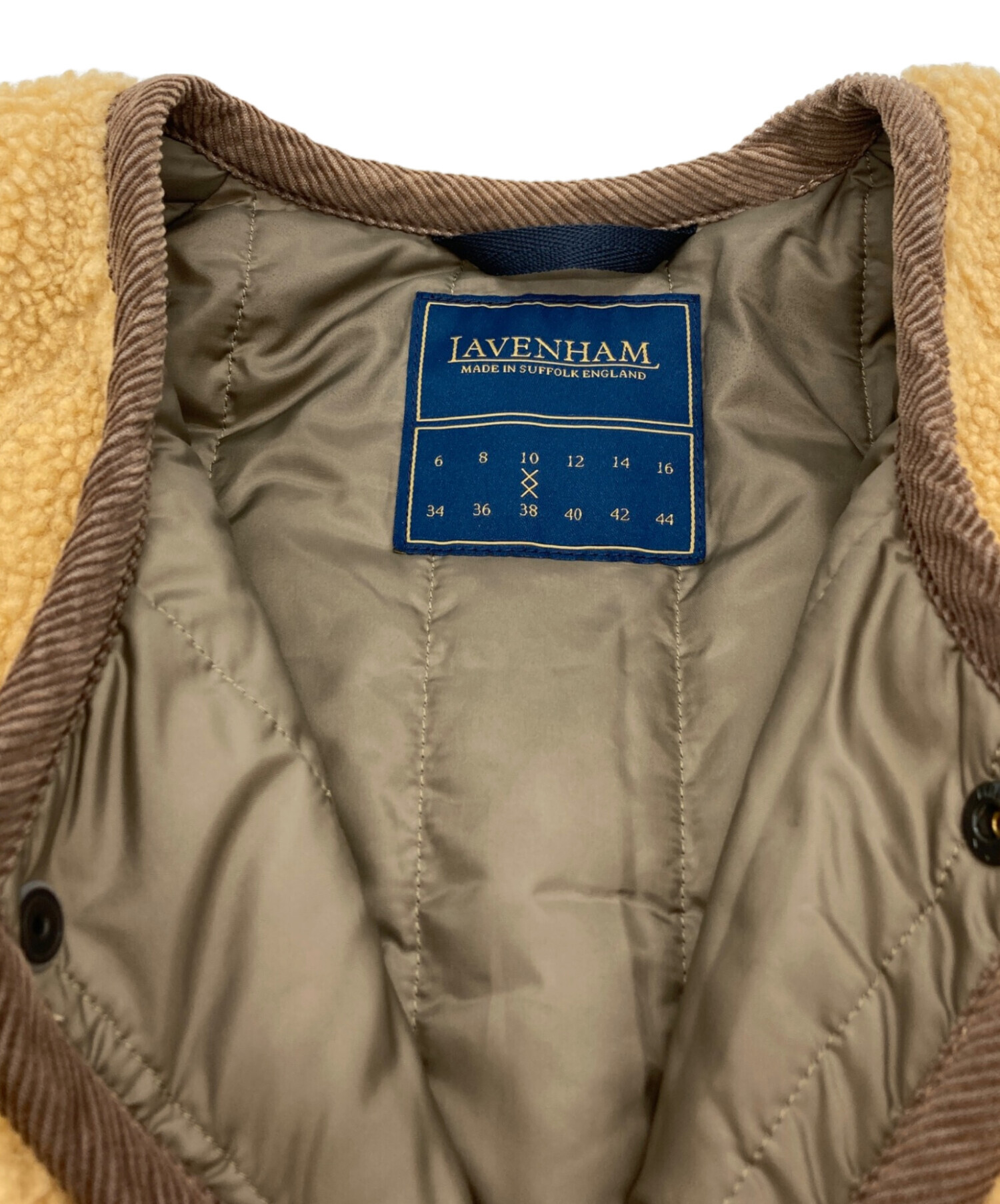 中古・古着通販】LAVENHAM (ラベンハム) ボア切替キルティングコート 