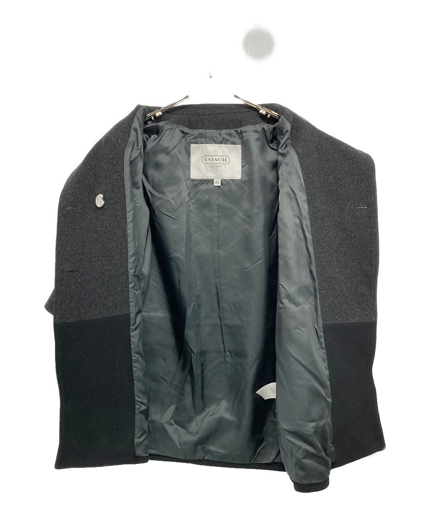 中古・古着通販】COACH (コーチ) ウールコート グレー サイズ:S