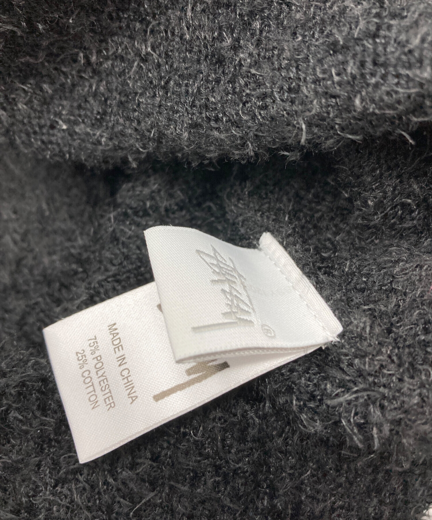 中古・古着通販】stussy (ステューシー) スワールロゴニット ブラック