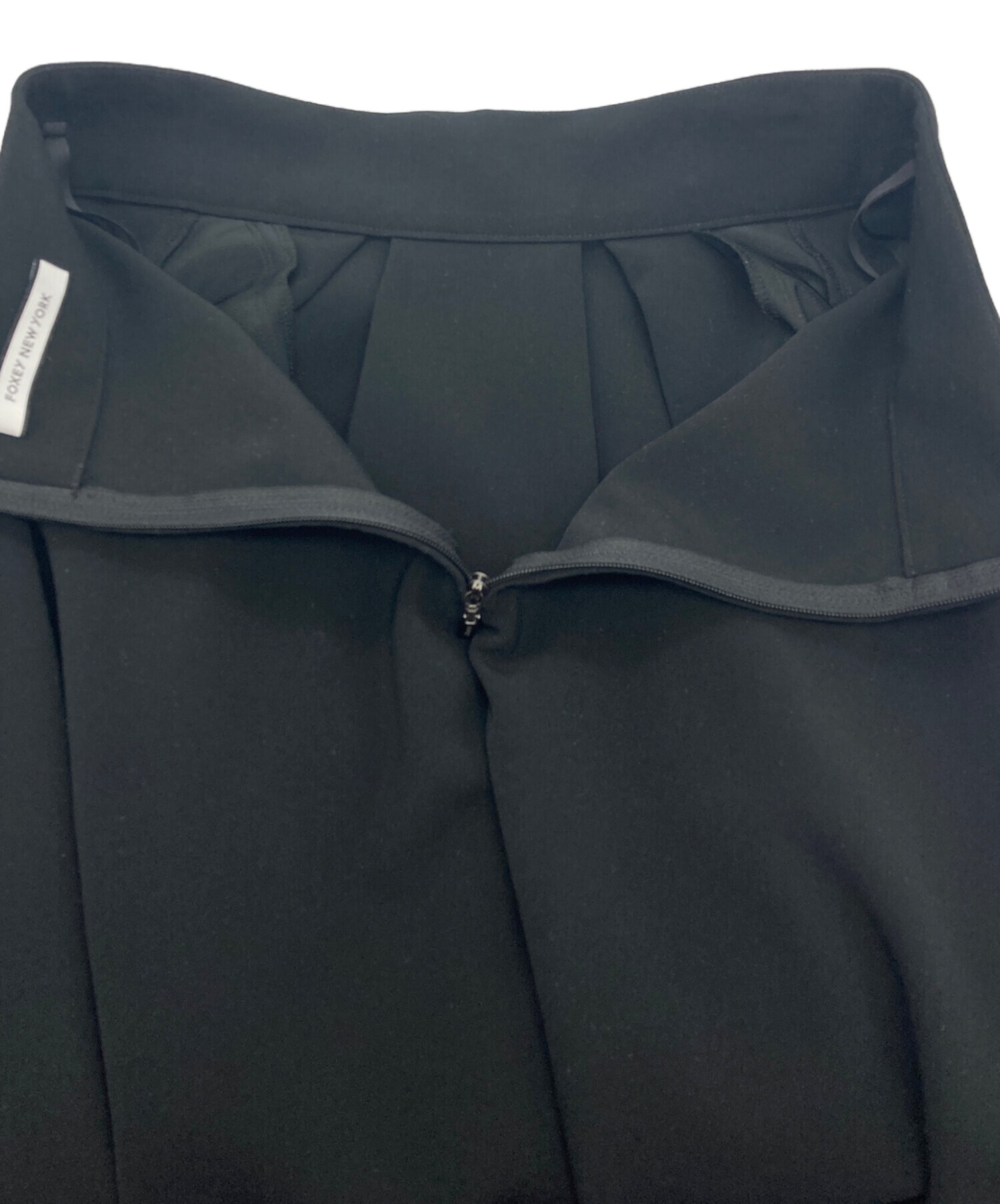 美品　Foxey フォクシー　フレアスカート　リネンスカート　タック　プリーツ FOXEY NEWYORK(フォクシー） ボックスプリーツスカート 36082