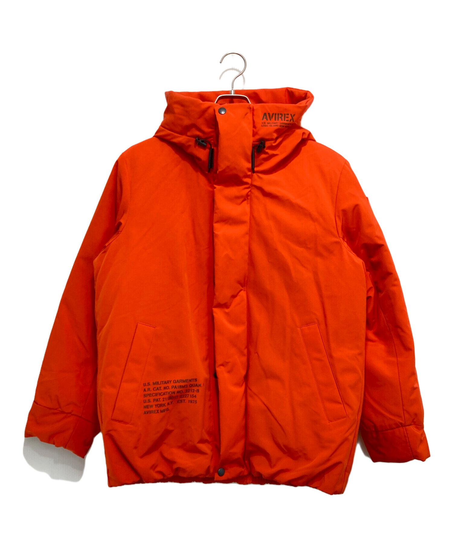 AVIREX / ダウンジャケット/L/ポリエステル/RED/6182168/多少汚れ有 中古・古着通販】AVIREX (アヴィレックス) FIELD DOWN PARKA レッド