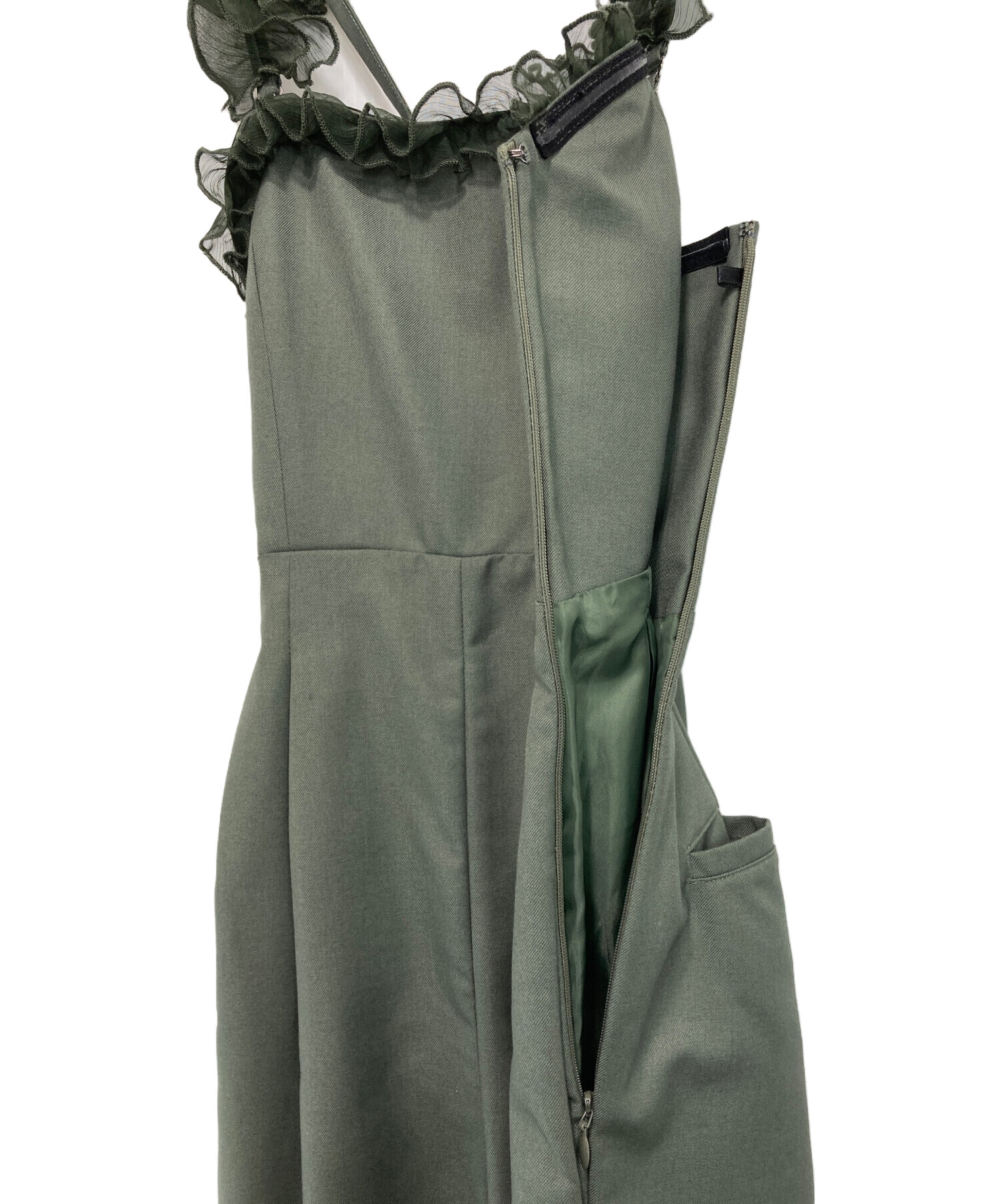 中古・古着通販】Ameri (アメリ) MEDI 2WAY FRILL ROMPERS グリーン 