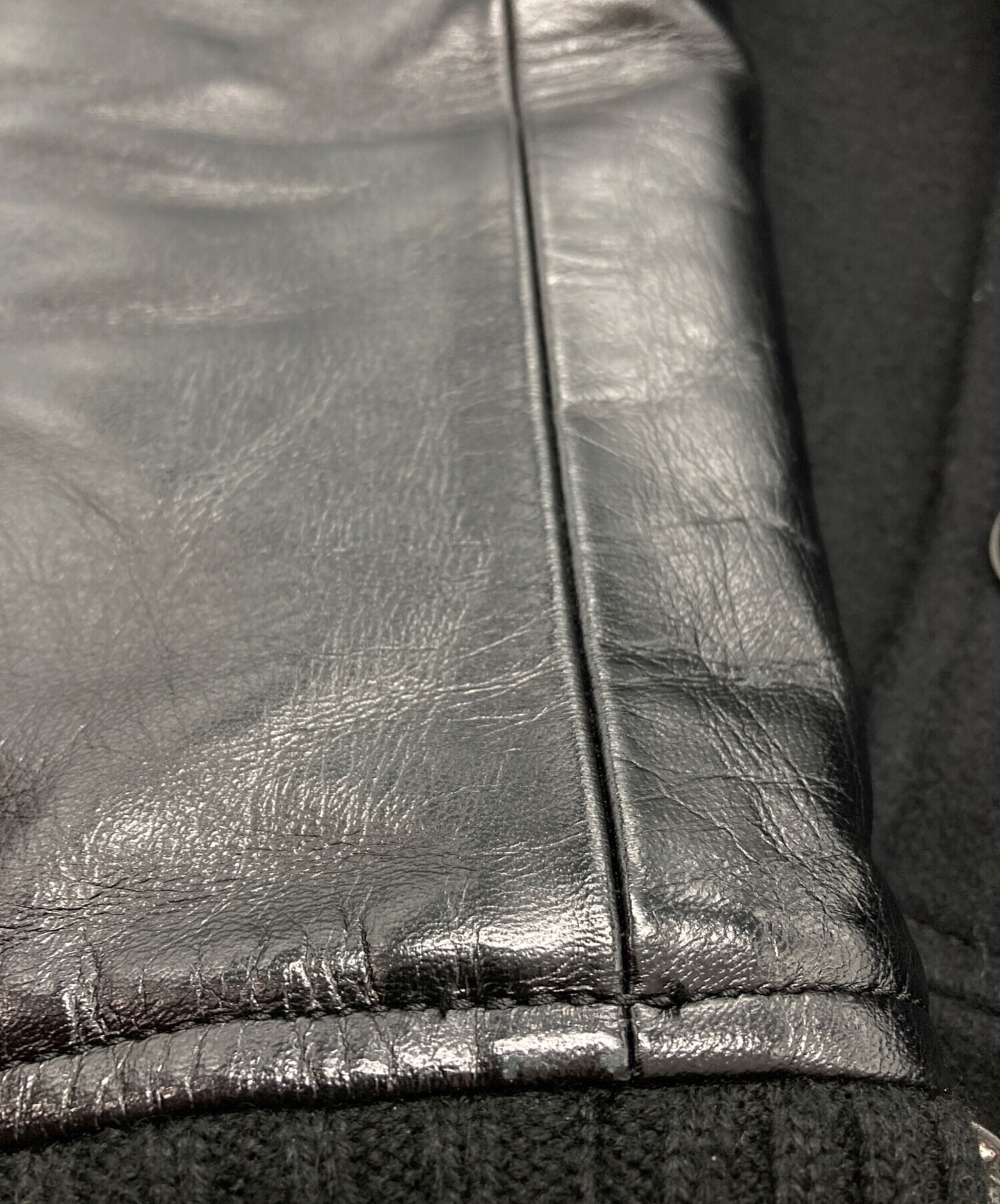 中古・古着通販】Roen (ロエン) STADIUM JACKET ブラック サイズ:S