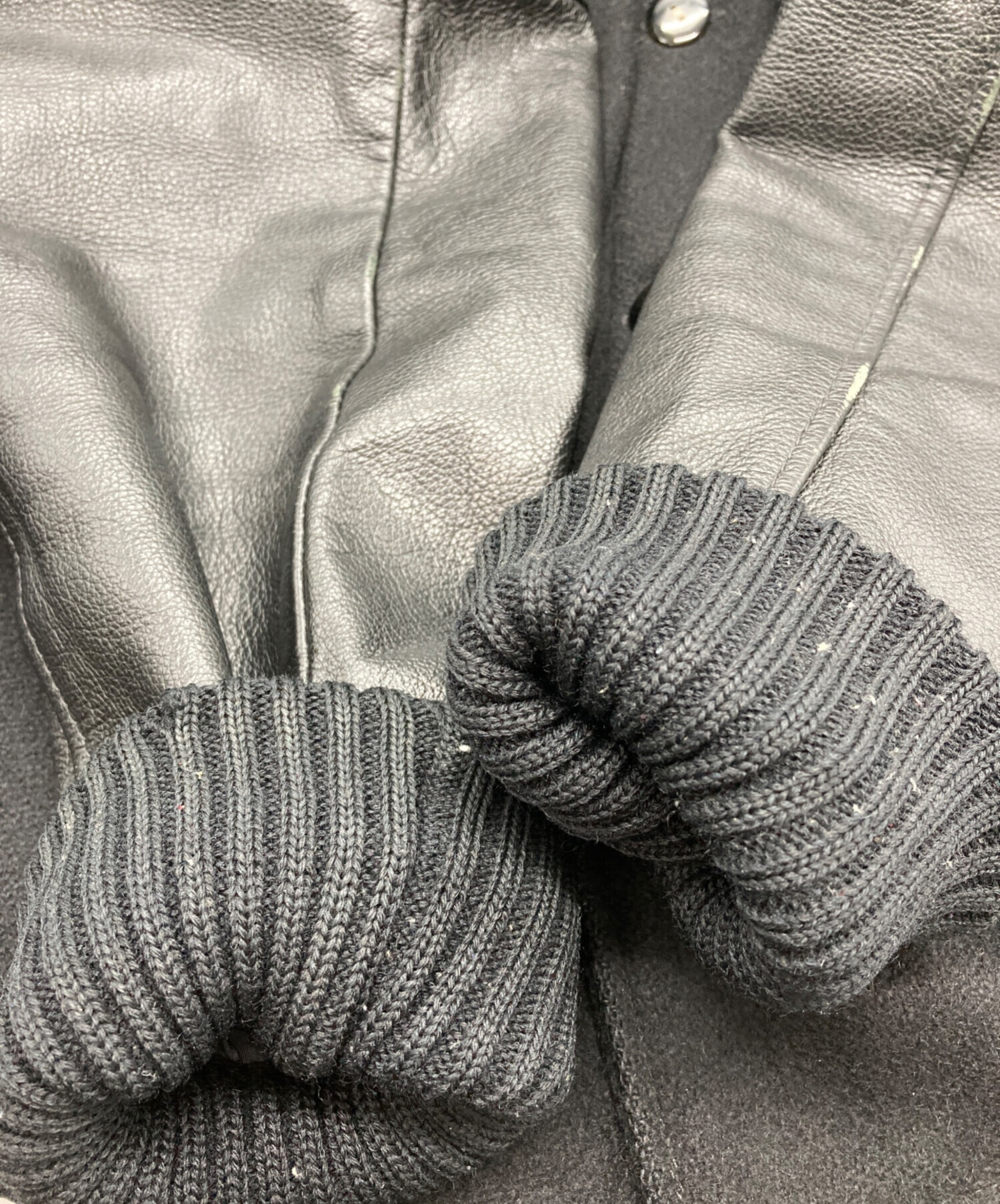 中古・古着通販】SKOOKUM (スクーカム) スタジャン ブラック サイズ:38