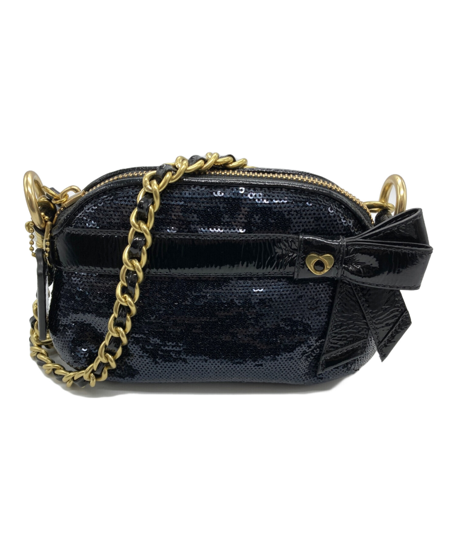 中古・古着通販】COACH (コーチ) スパンコールショルダーバッグ 