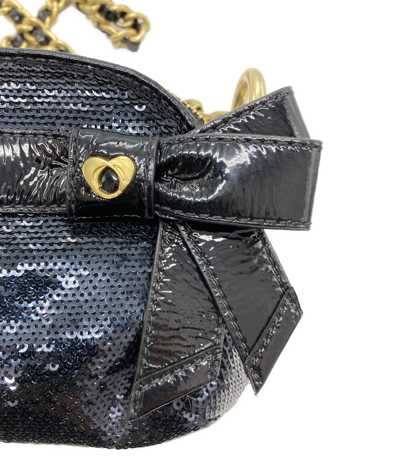 コーチスパンコールバッグ ブラック 中古・古着通販COACH (コーチ 