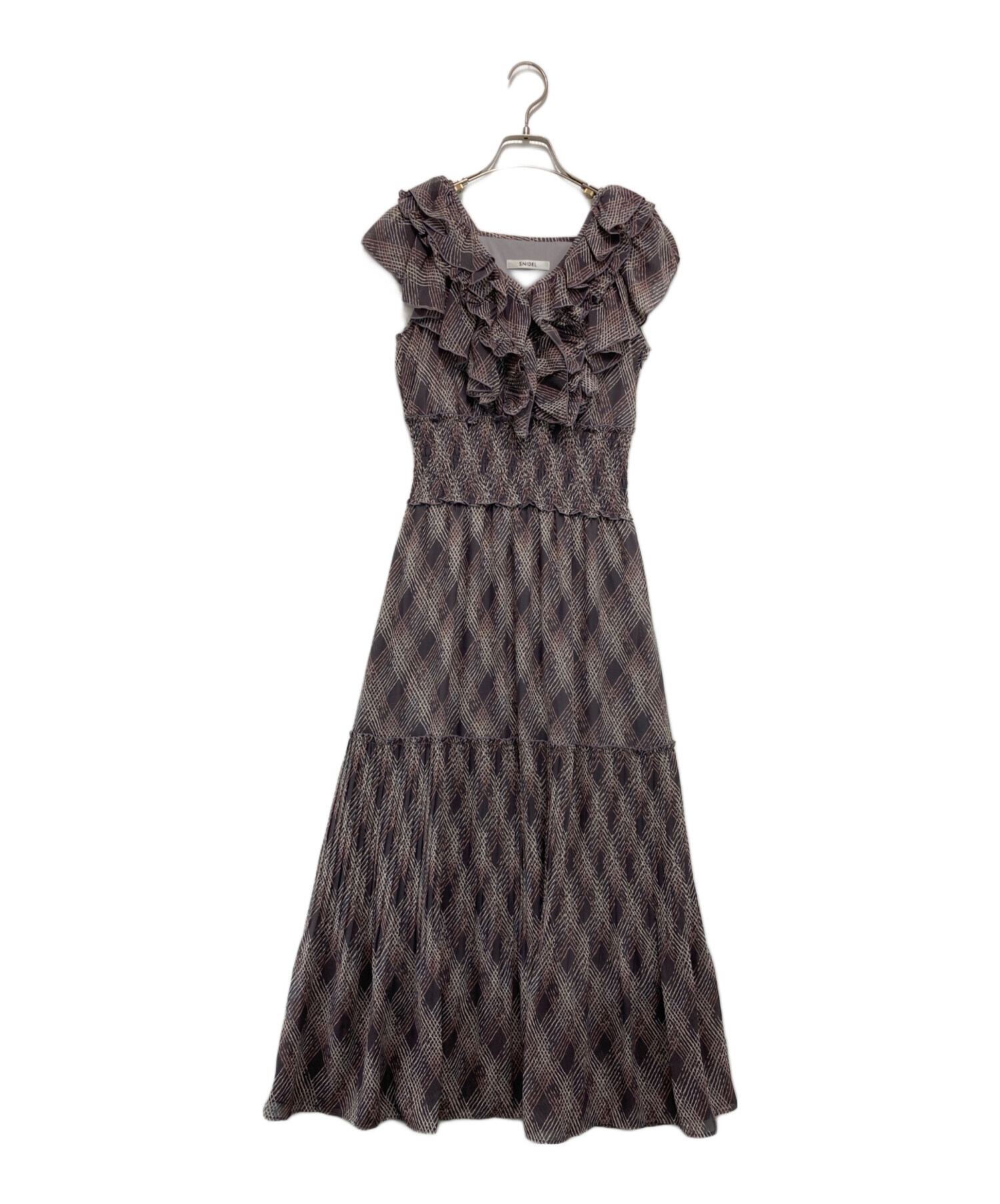 snidel Sustainableプリントプリーツワンピース　0 SNIDEL - 【正規品】snidel Sustainableプリントプリーツワンピース 0