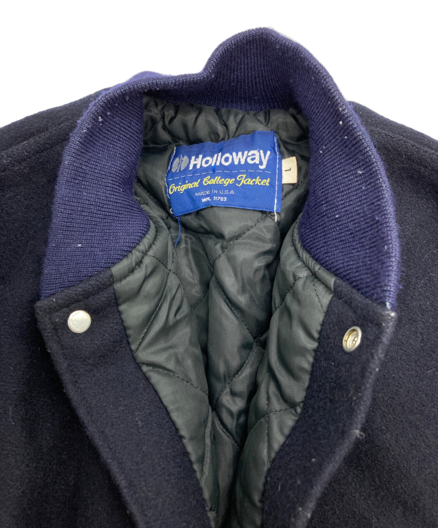 中古・古着通販】Holloway (ホロウェイ) 90'Sレザー切替スタジャン