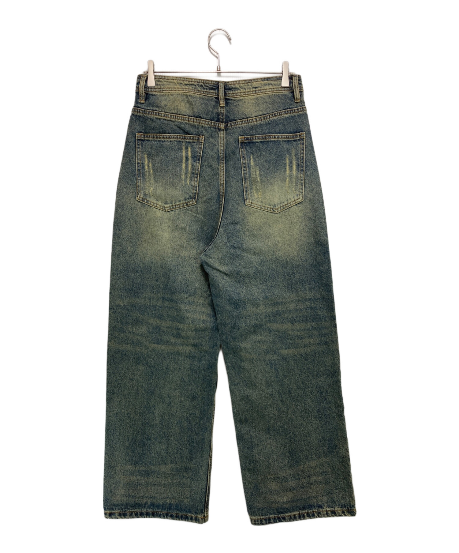 中古・古着通販】JHYQ (JHYQ) ワイドデニムパンツ インディゴ サイズ 