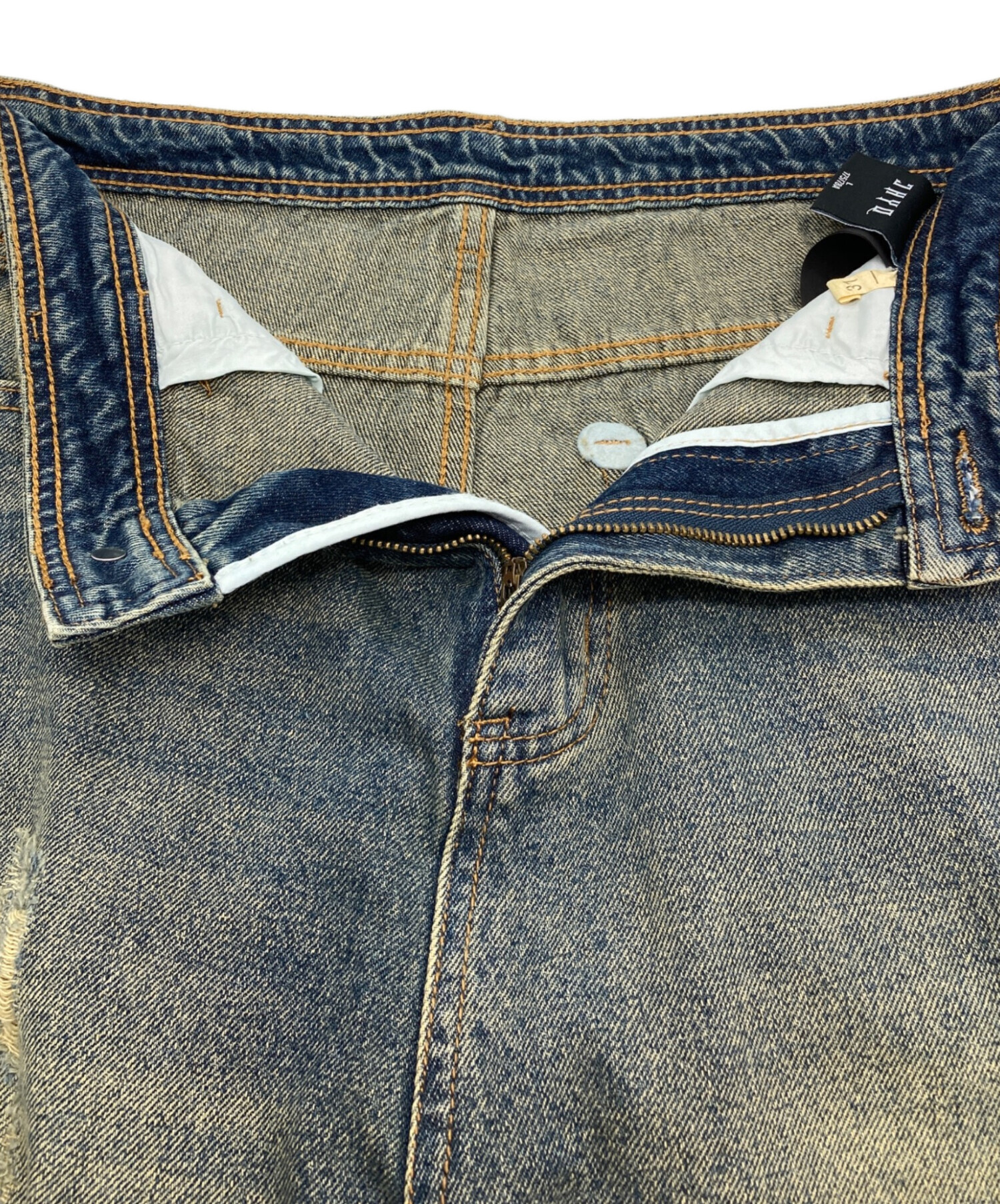 中古・古着通販】JHYQ (JHYQ) ワイドデニムパンツ インディゴ サイズ 