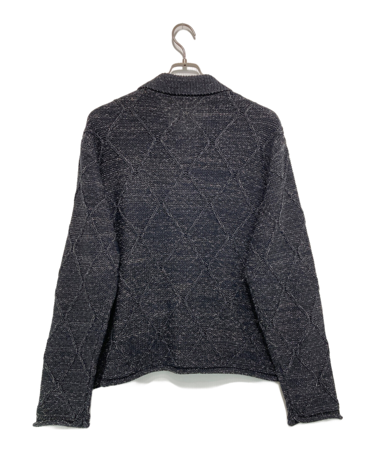 中古・古着通販】saby (サバイ) PAPER KNIT G BLOUSON ブラック サイズ
