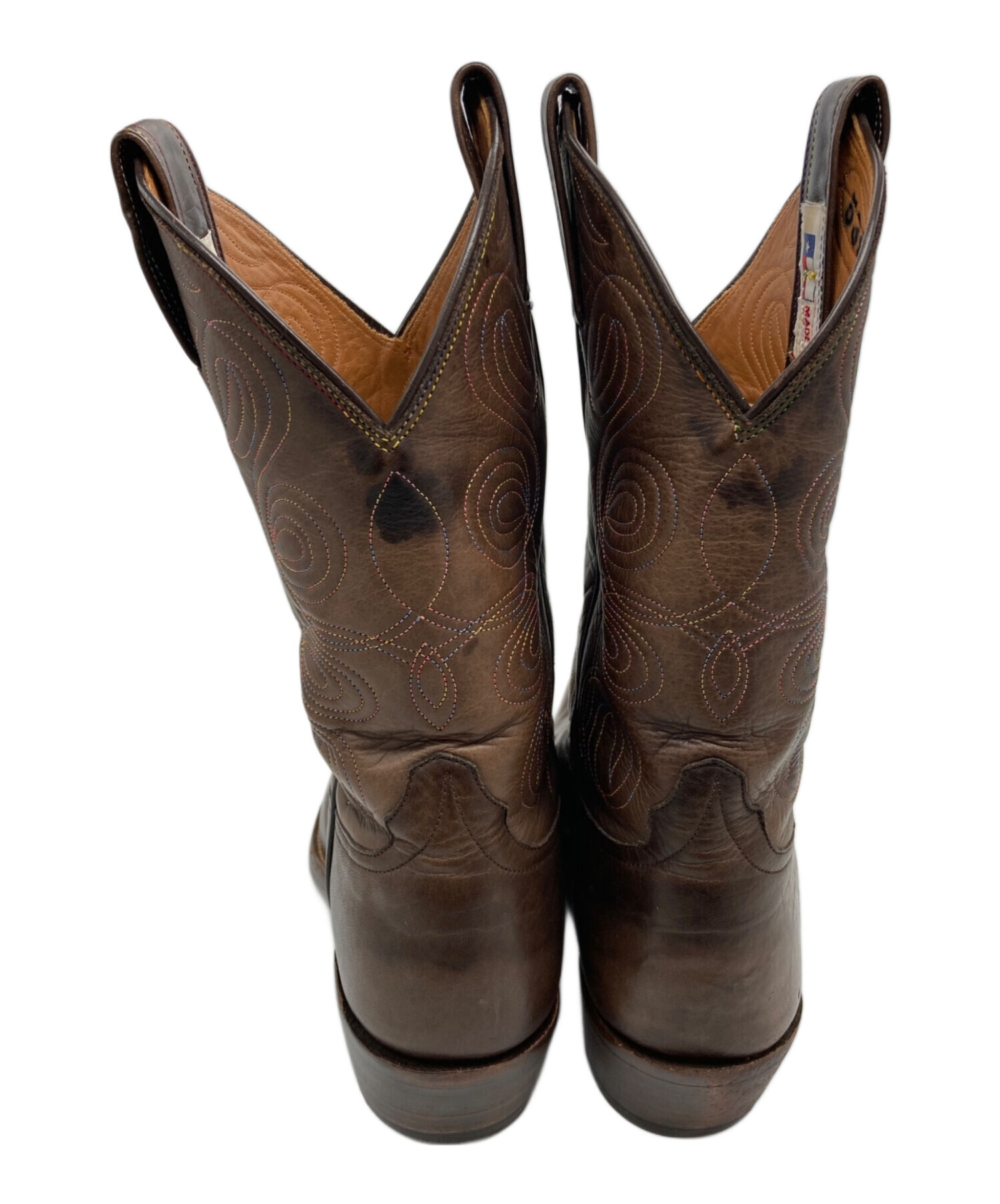 Rios of Mercedes ブラウンウエスタンブーツ 9D ② 中古・古着通販】Rios of Mercedes (リオス オブ メルセデス