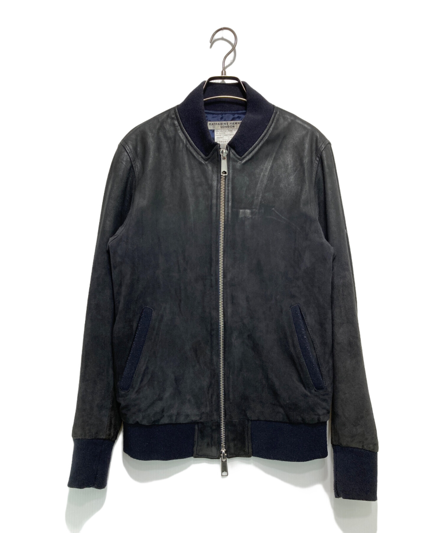 KATHARINE HAMNETT ブルゾン ゴートスキン スエード×レザー KATHARINE HAMNETT ブルゾン ゴートスキン スエード×レザー