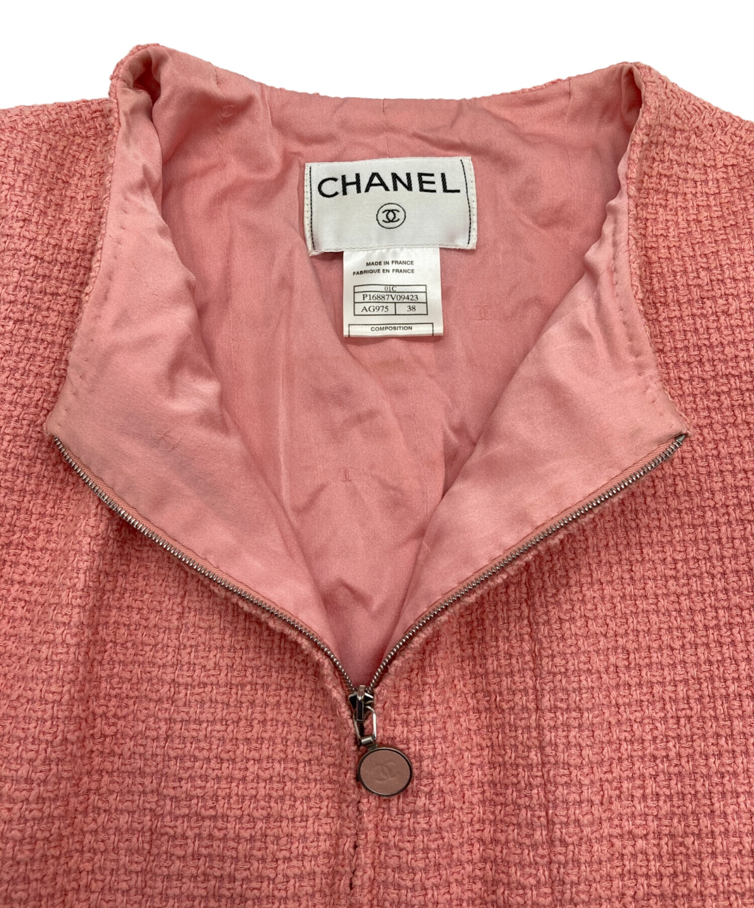 中古・古着通販】CHANEL (シャネル) ココマーク ツイードワンピース 