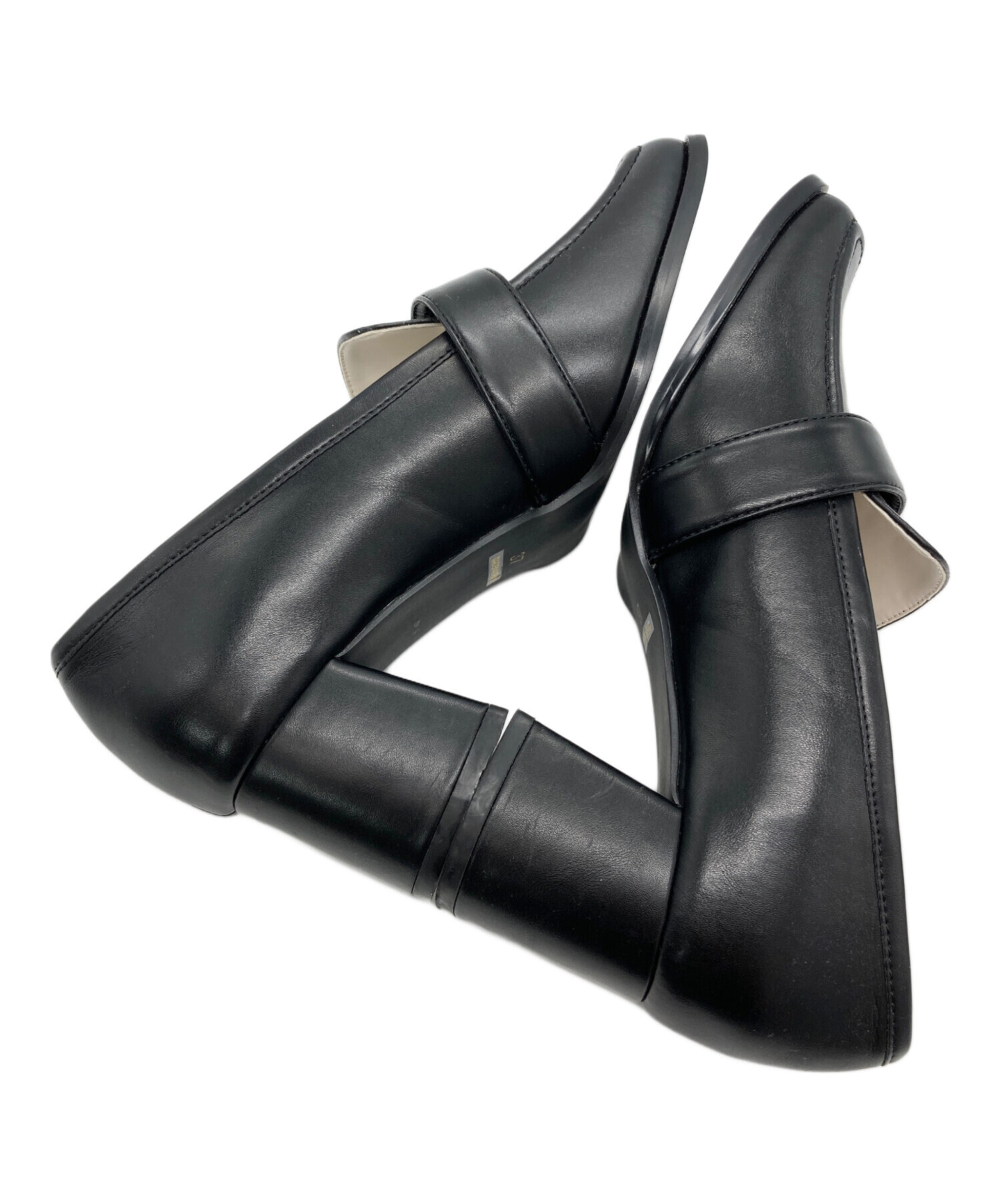 中古・古着通販】TOCCA (トッカ) ローファーパンプス ブラック サイズ 