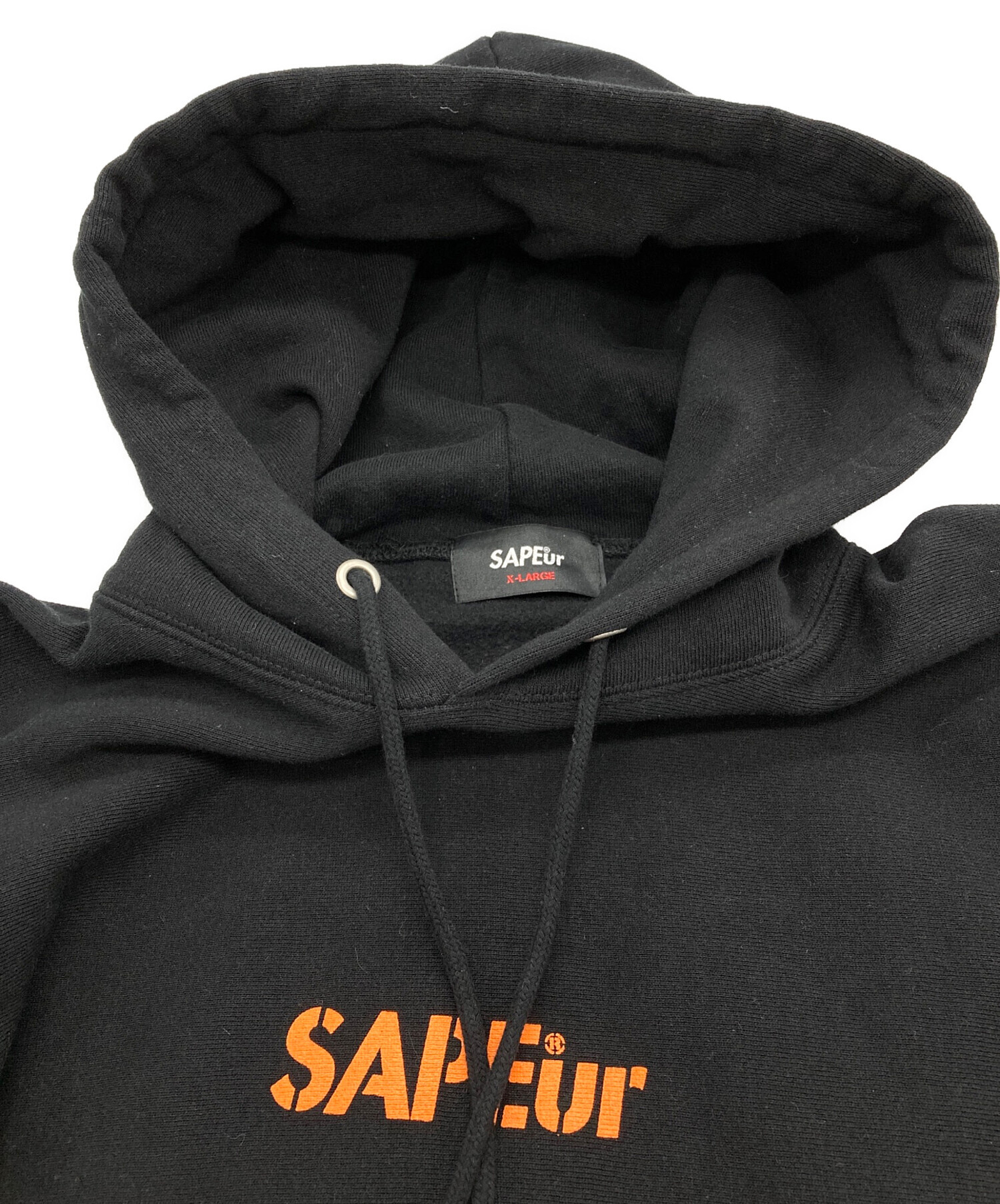 大阪限定サプールHAMADA 黒×シルバー XLサイズ　背面HAMADAパーカー 大阪限定サプールHAMADA 黒×シルバー XLサイズ 背面HAMADA