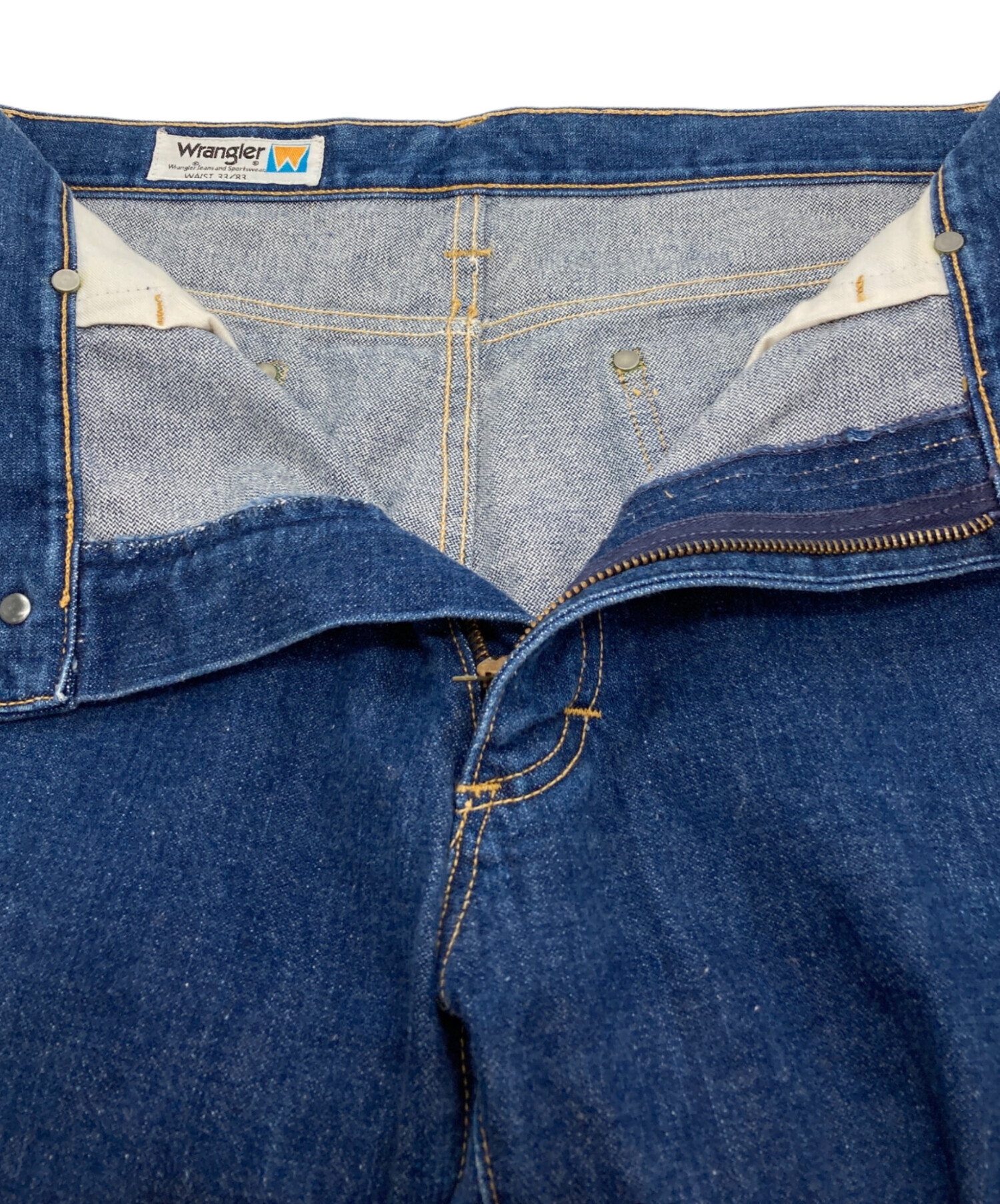 中古・古着通販】Wrangler (ラングラー) デニムハーフパンツ ネイビー