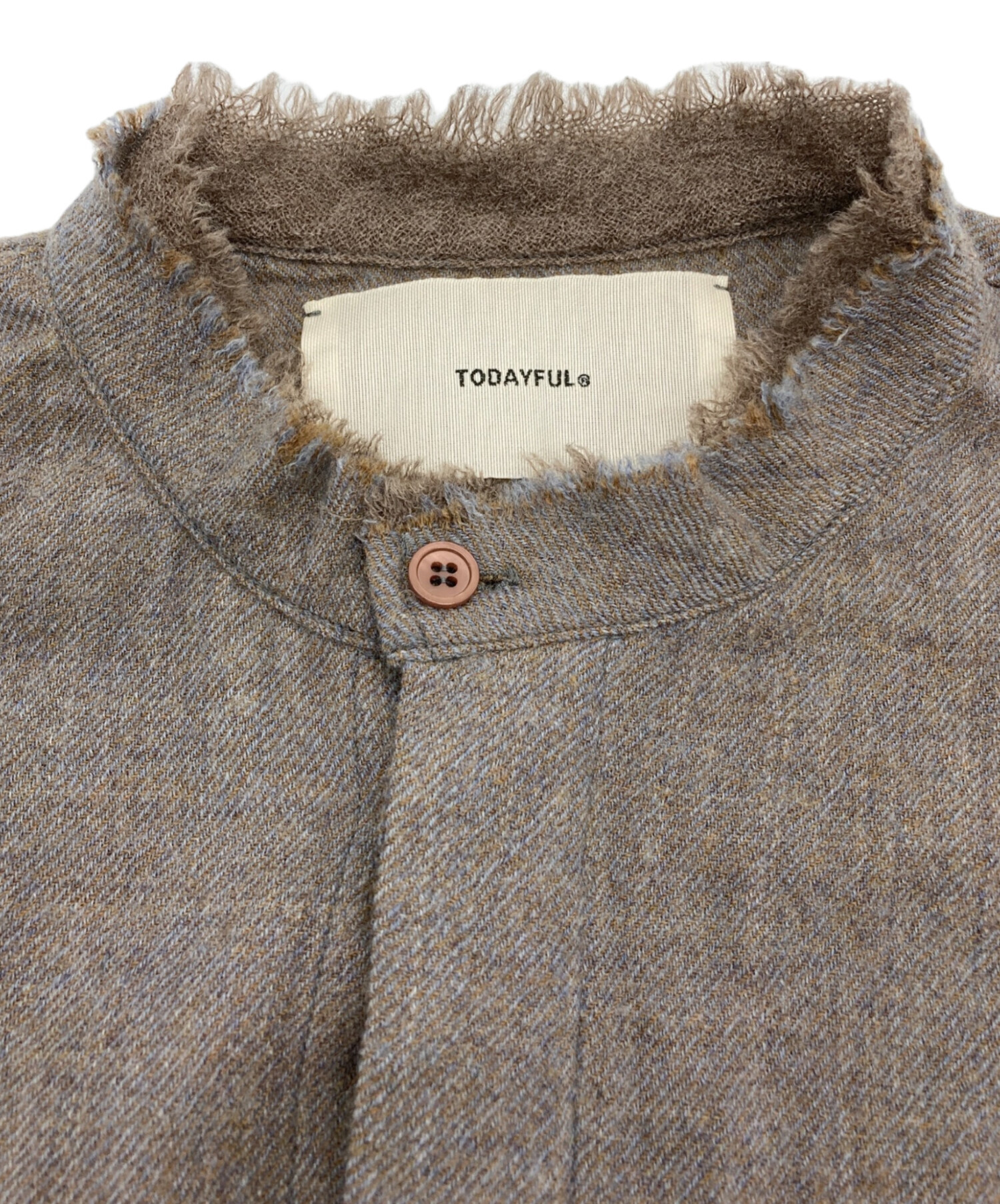 中古・古着通販】TODAYFUL (トゥデイフル) Wool Gauze Shirts ブラウン 