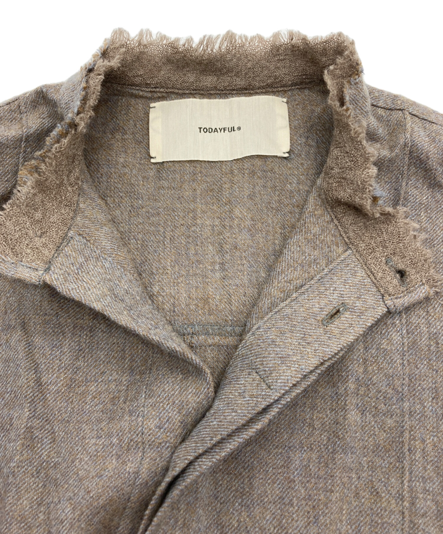中古・古着通販】TODAYFUL (トゥデイフル) Wool Gauze Shirts ブラウン 