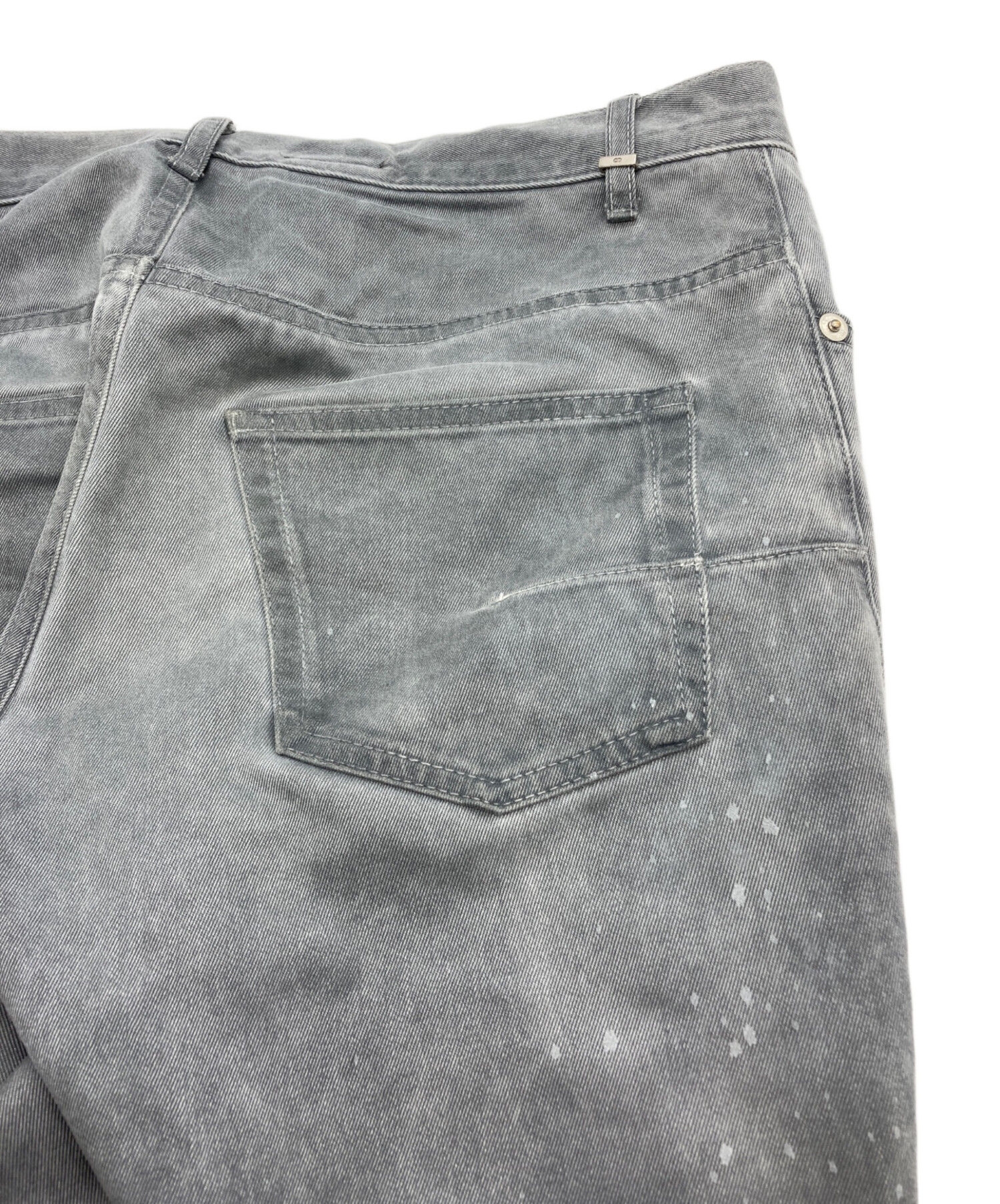 Dior homme グレー スリムフィット デニム ジーンズ 中古・古着通販】Dior Homme (ディオール オム) 加工ストレートスリム