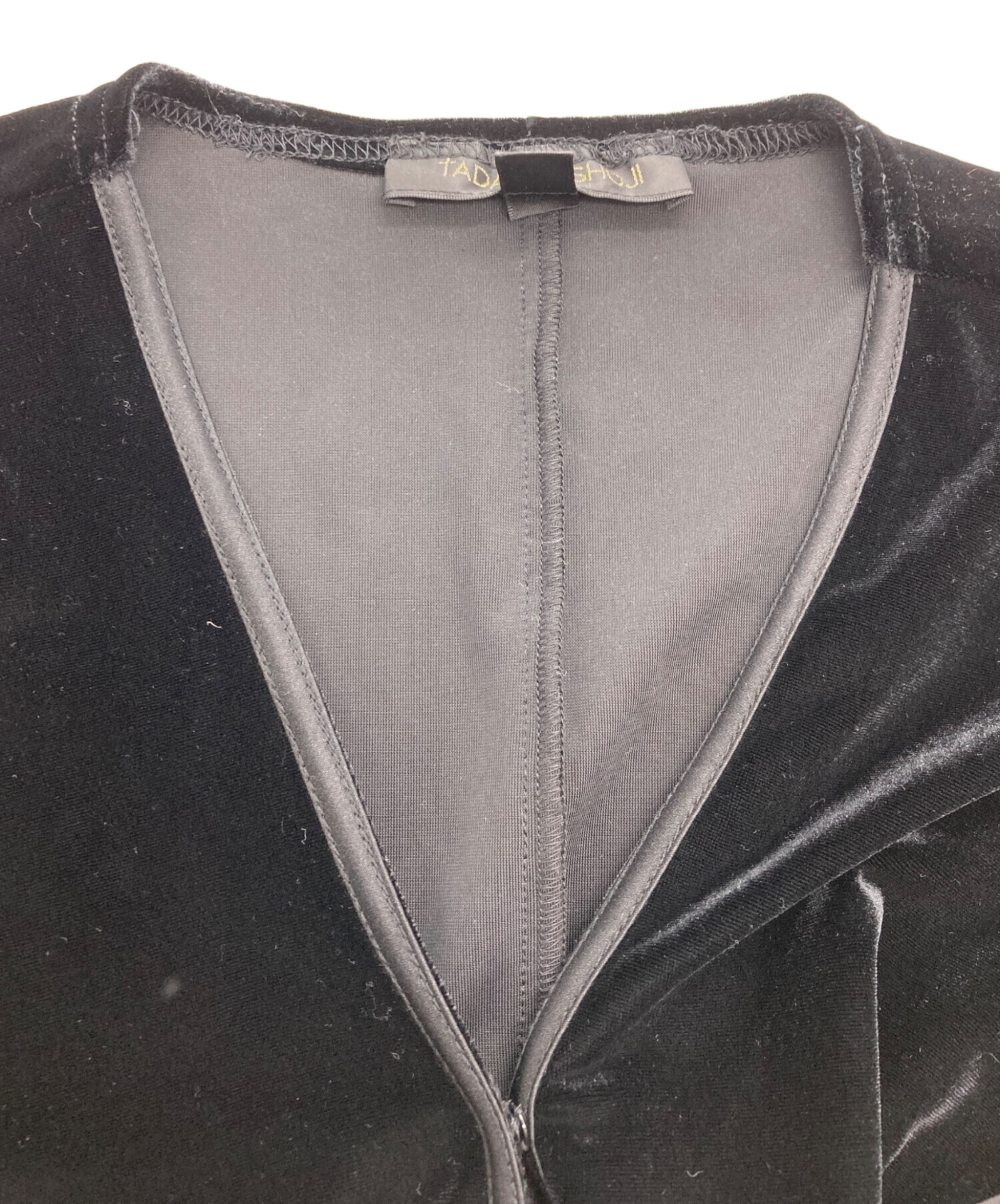 新品タグ付き　TADASHI SHOJI タダシショージ　長袖ワンピース　L ネイビー コードレース 七分袖ロングドレス｜TADASHI SHOJI（タダシ