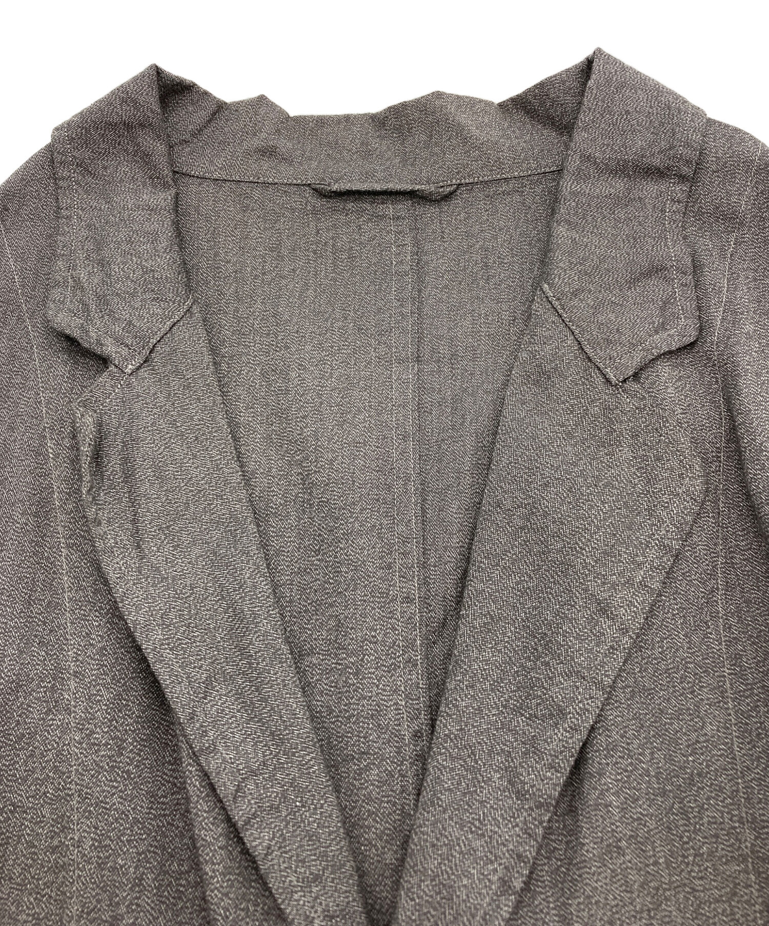 中古・古着通販】COMOLI (コモリ) ヨリ杢ジャケット グレー サイズ:2