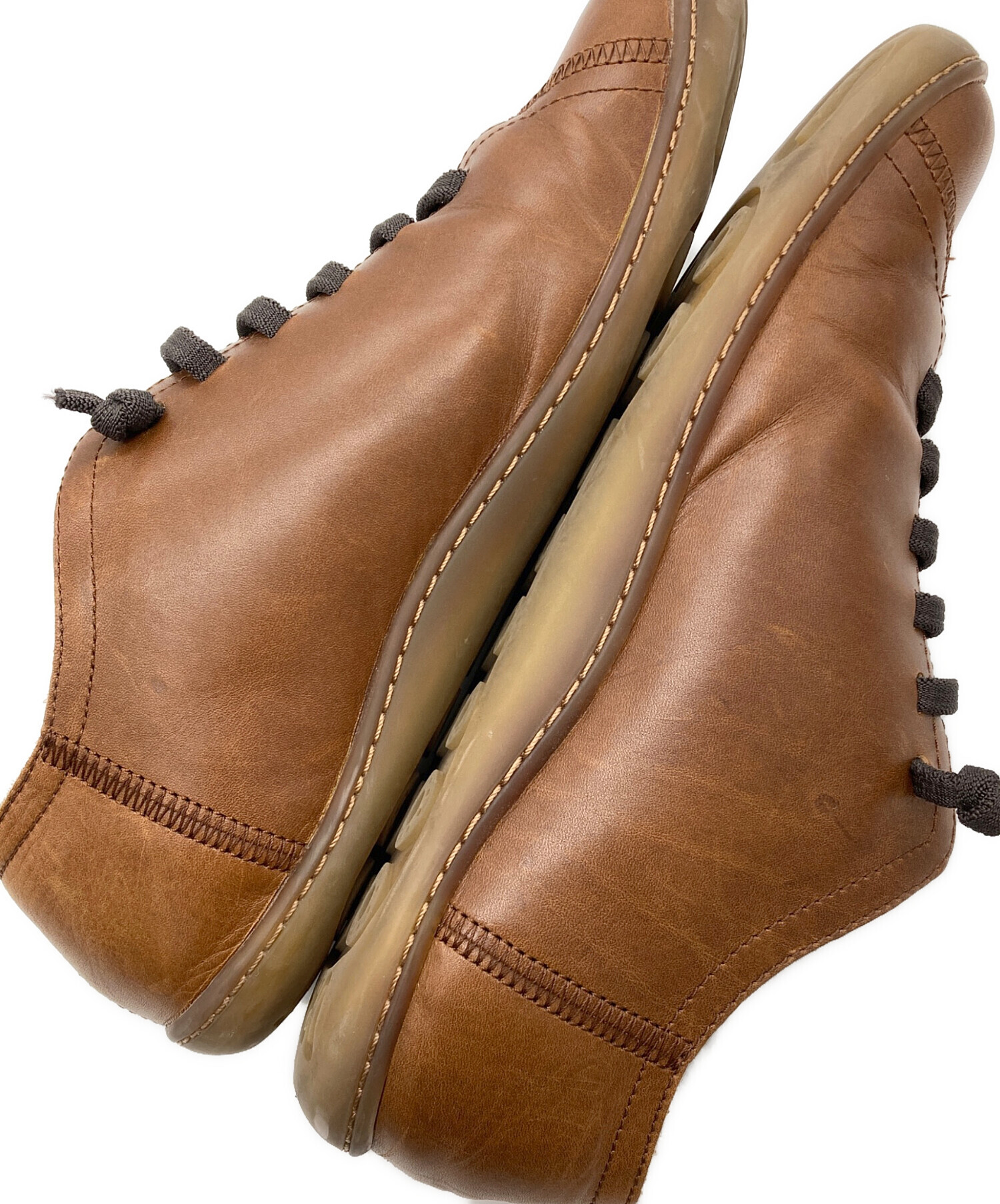 1円 美品 CAMPER カンペール メンズ レザー スニーカー 41 ダークブラウン CP855 美品\u203c️Camper カンペール レザースニーカー 250gr スニーカー