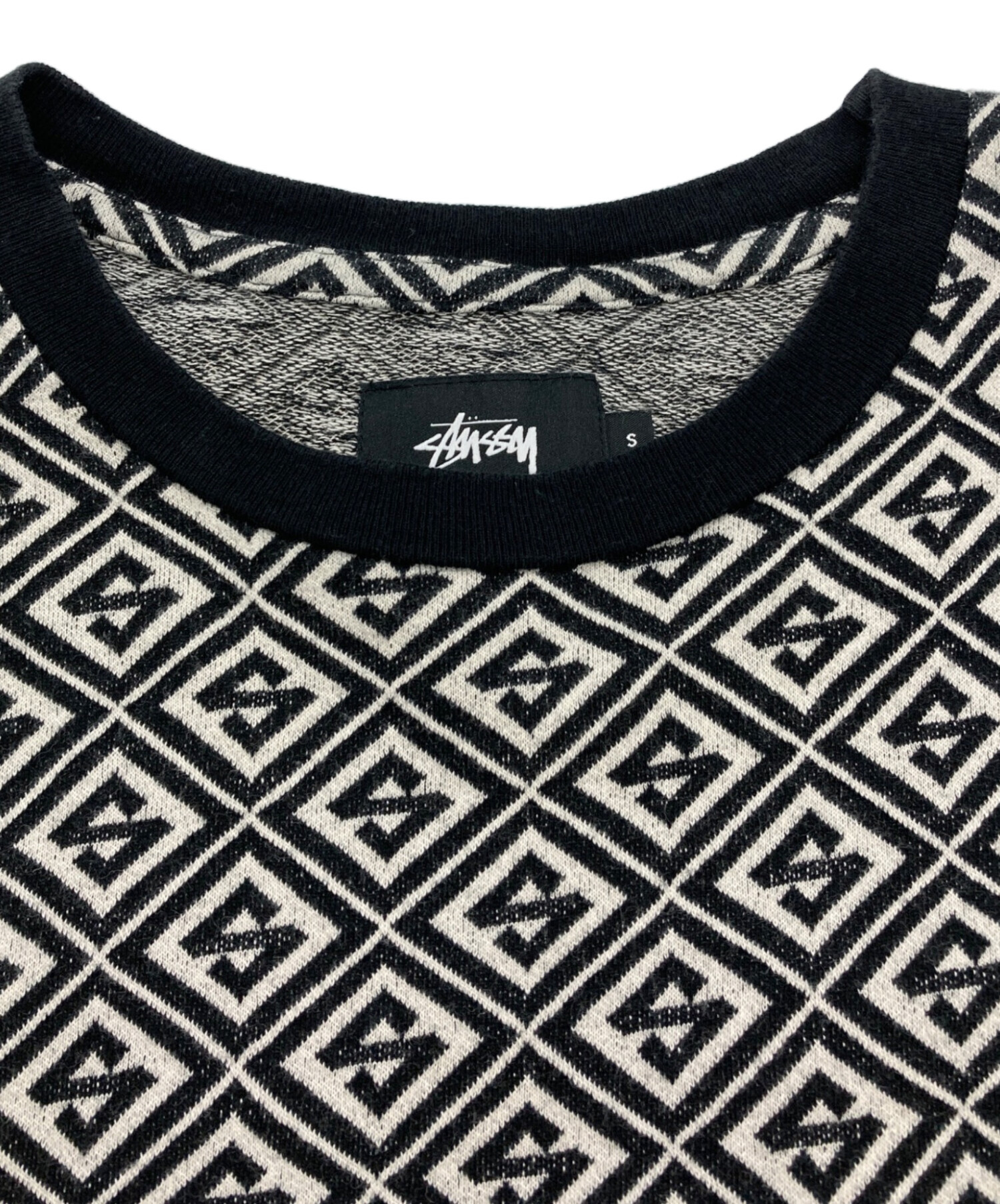 中古・古着通販】stussy (ステューシー) Sロゴ総柄Tシャツ ブラック
