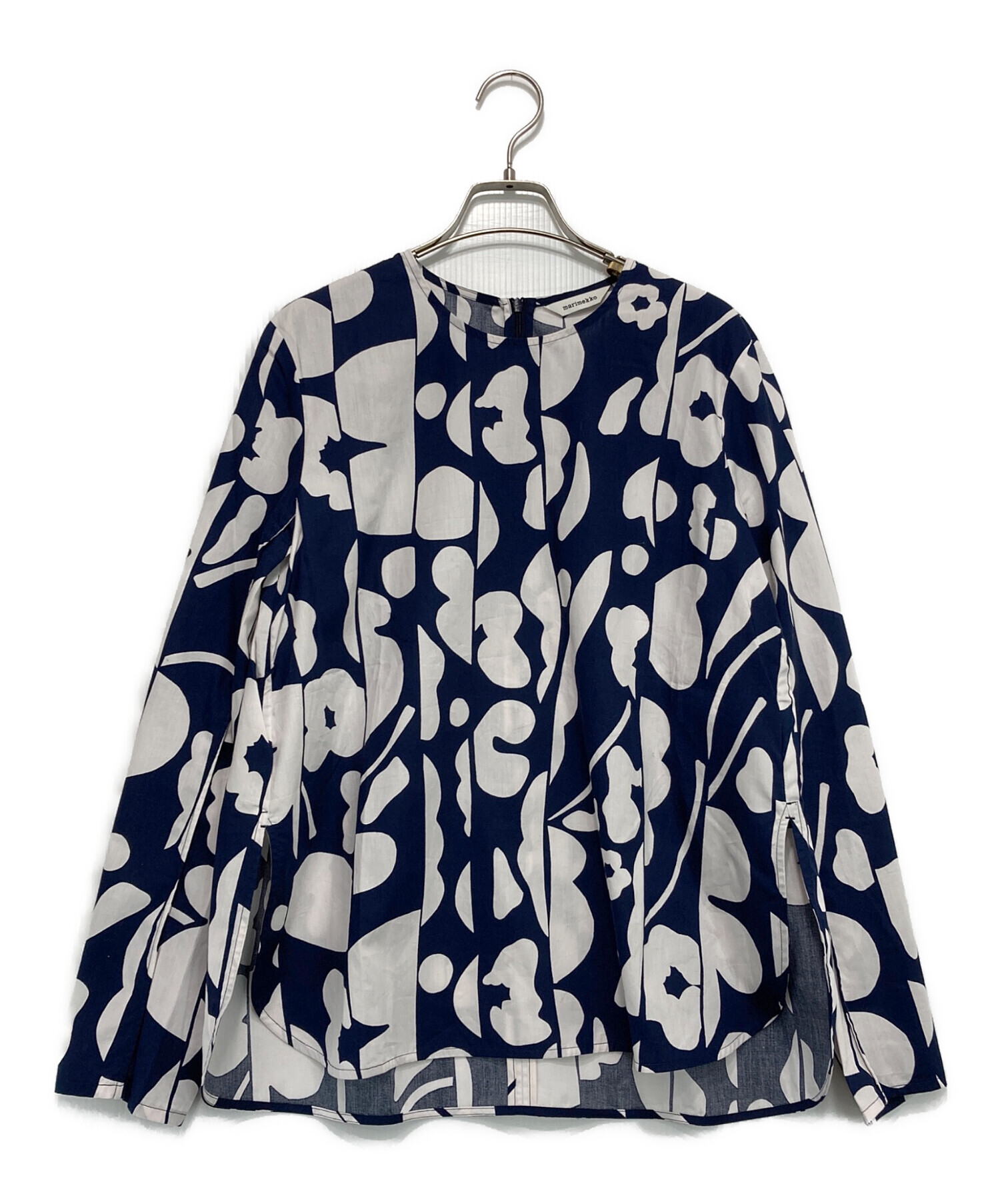中古・古着通販】marimekko (マリメッコ) 長袖ブラウス ネイビー 