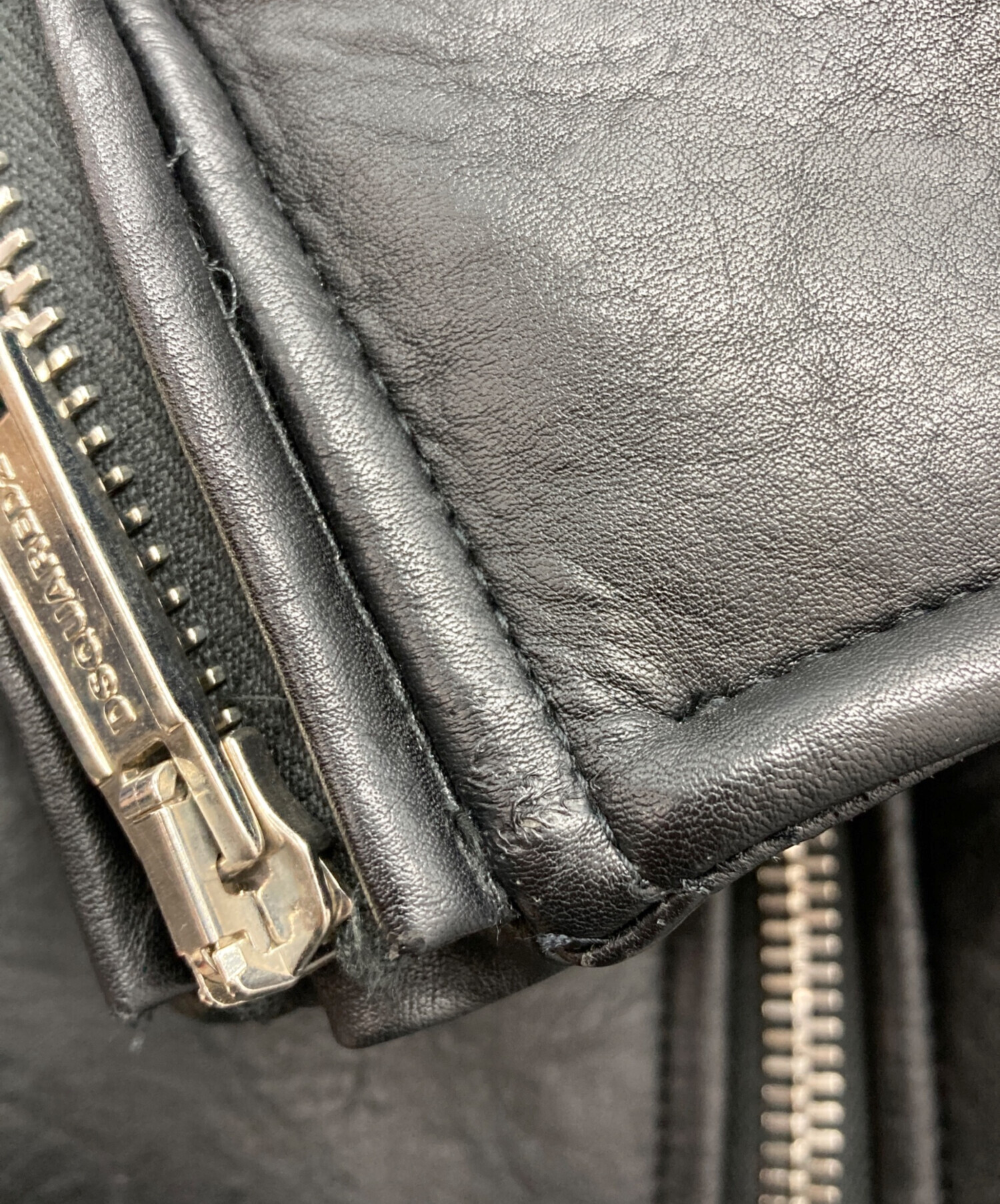 ディーン　DSQUARED2 ライダースジャケット サイズ50 ブラック Dsquared2 ディースクエアード レザー ライダースジャケット - FARFETCH