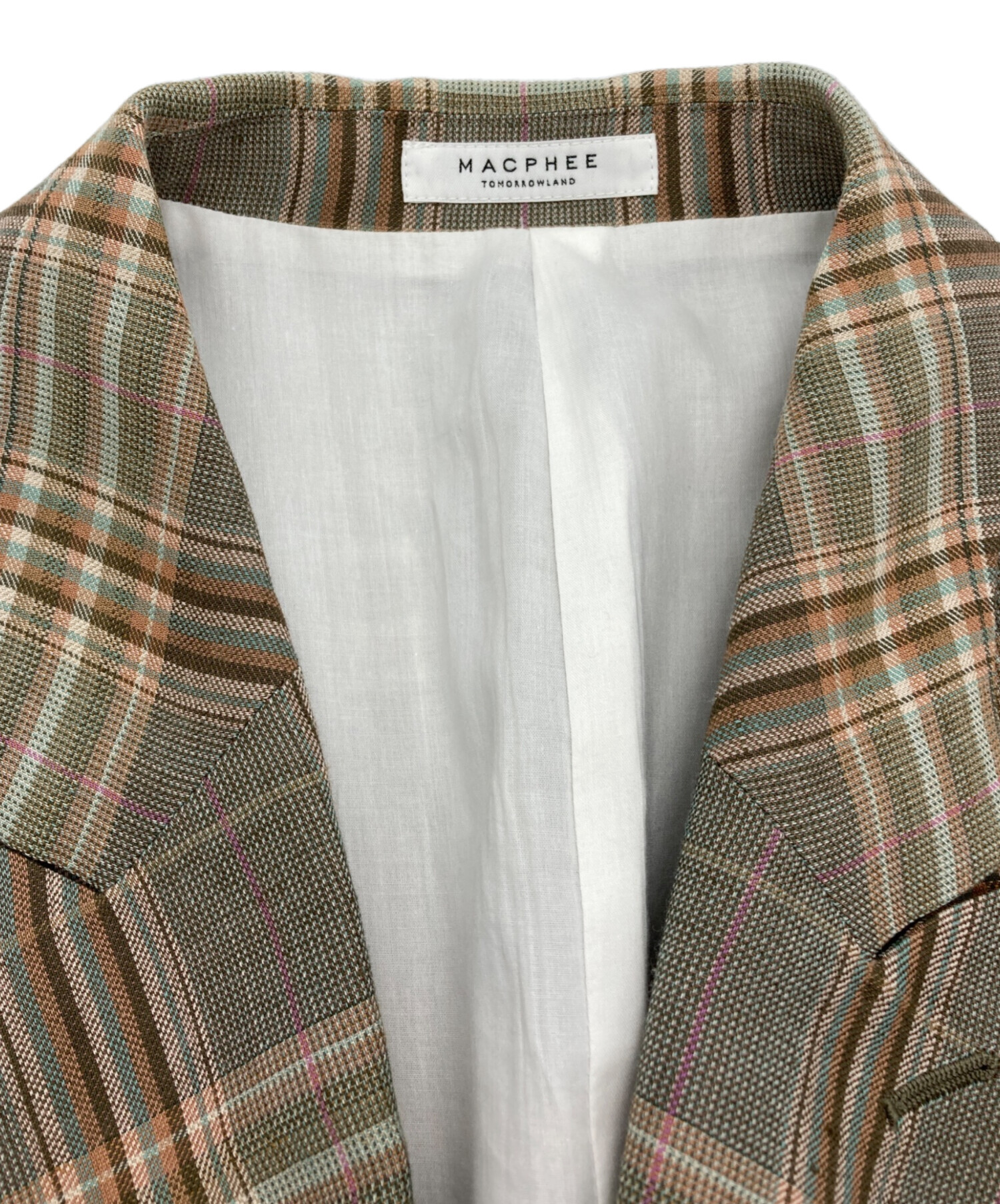 中古・古着通販】MACPHEE (マカフィー) レーヨンリネンチェック ダブル 