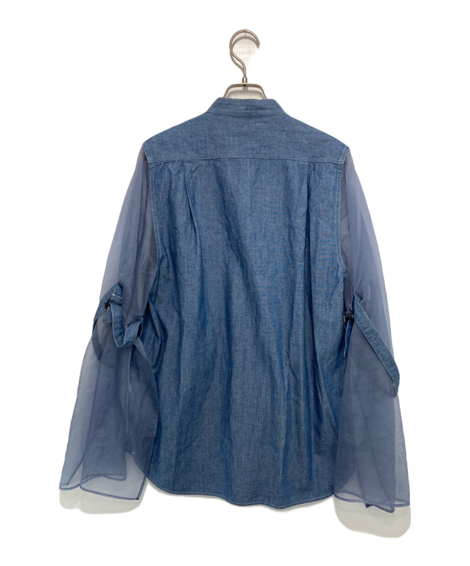 HYKE CHAMBRAY MILITARY SHIRT※お取り置き中※ HYKE(ハイク)】 CHAMBRAY MILITARY SHIRT WITH SHEER SLEEVES｜パリゴ