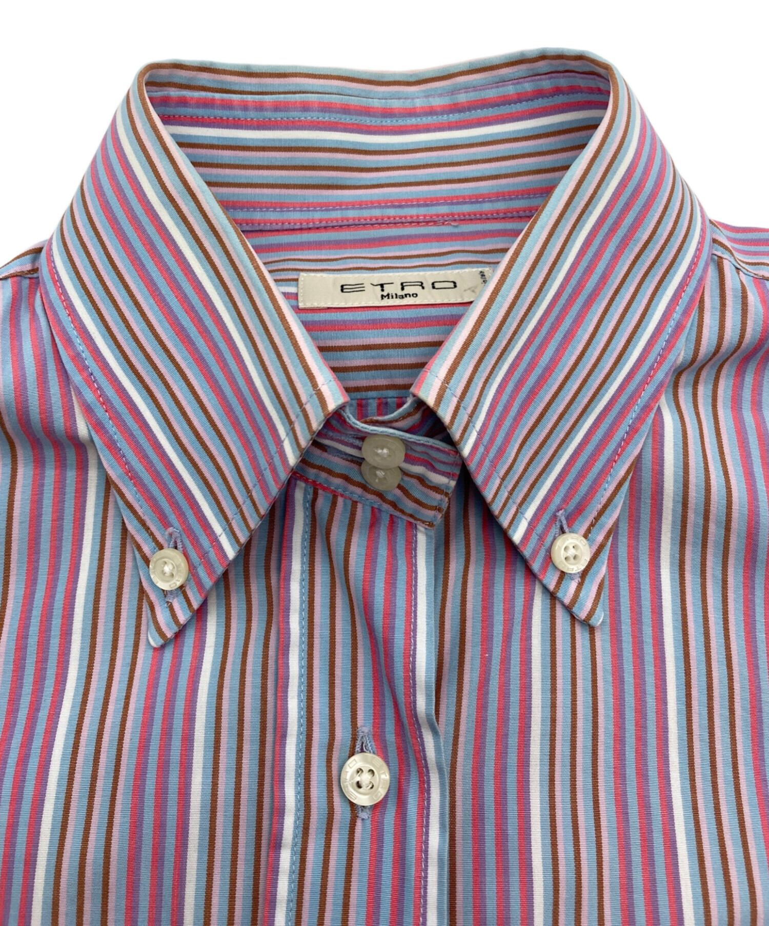 中古・古着通販】ETRO (エトロ) ボタンダウンシャツ レッド サイズ:42 