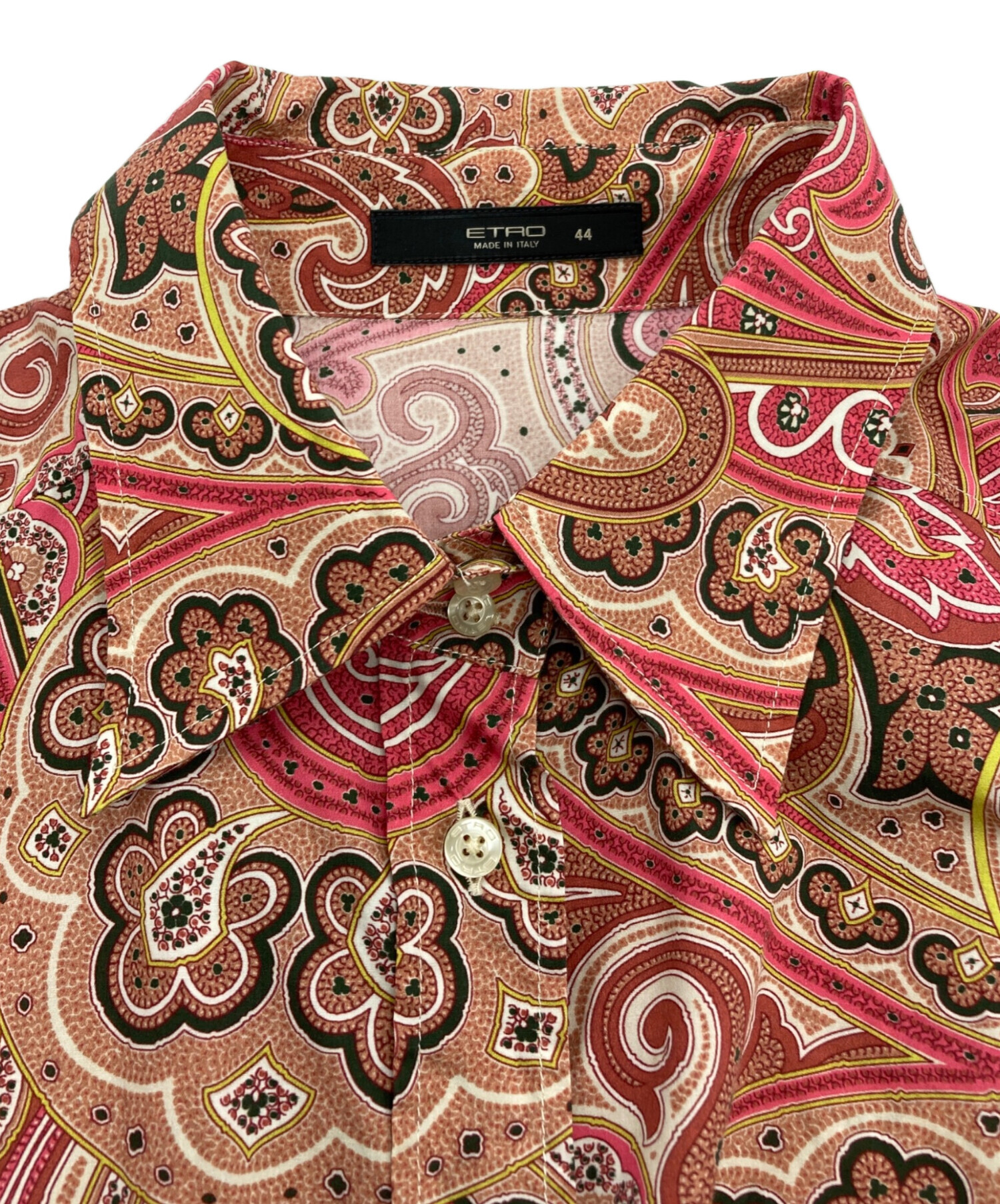 中古・古着通販】ETRO (エトロ) ペイズリー柄シャツ レッド サイズ:44