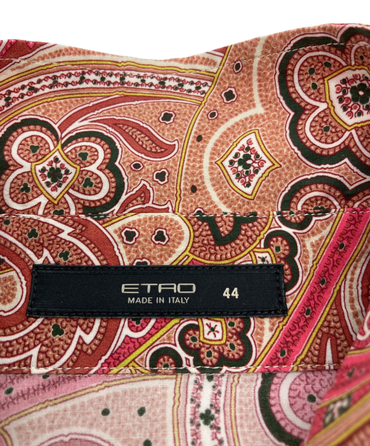 中古・古着通販】ETRO (エトロ) ペイズリー柄シャツ レッド サイズ:44