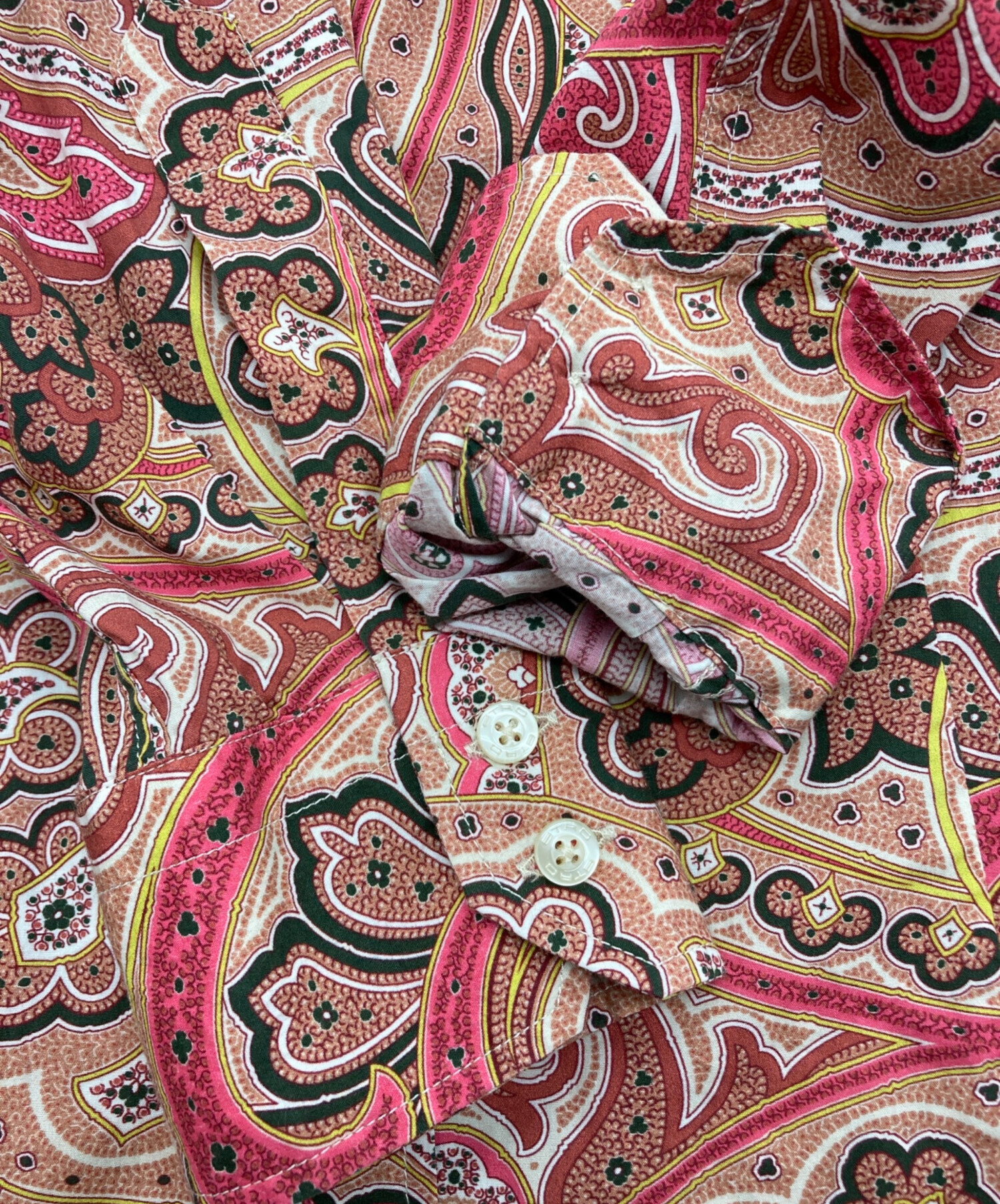 中古・古着通販】ETRO (エトロ) ペイズリー柄シャツ レッド サイズ:44