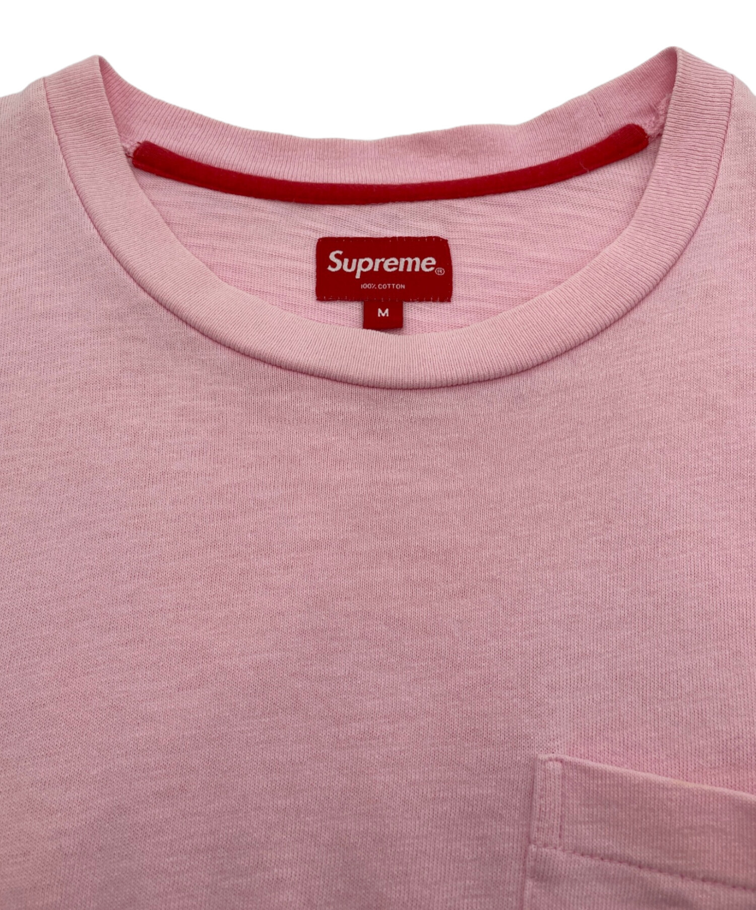 中古・古着通販】Supreme (シュプリーム) SS POCKET TEE ピンク サイズ 